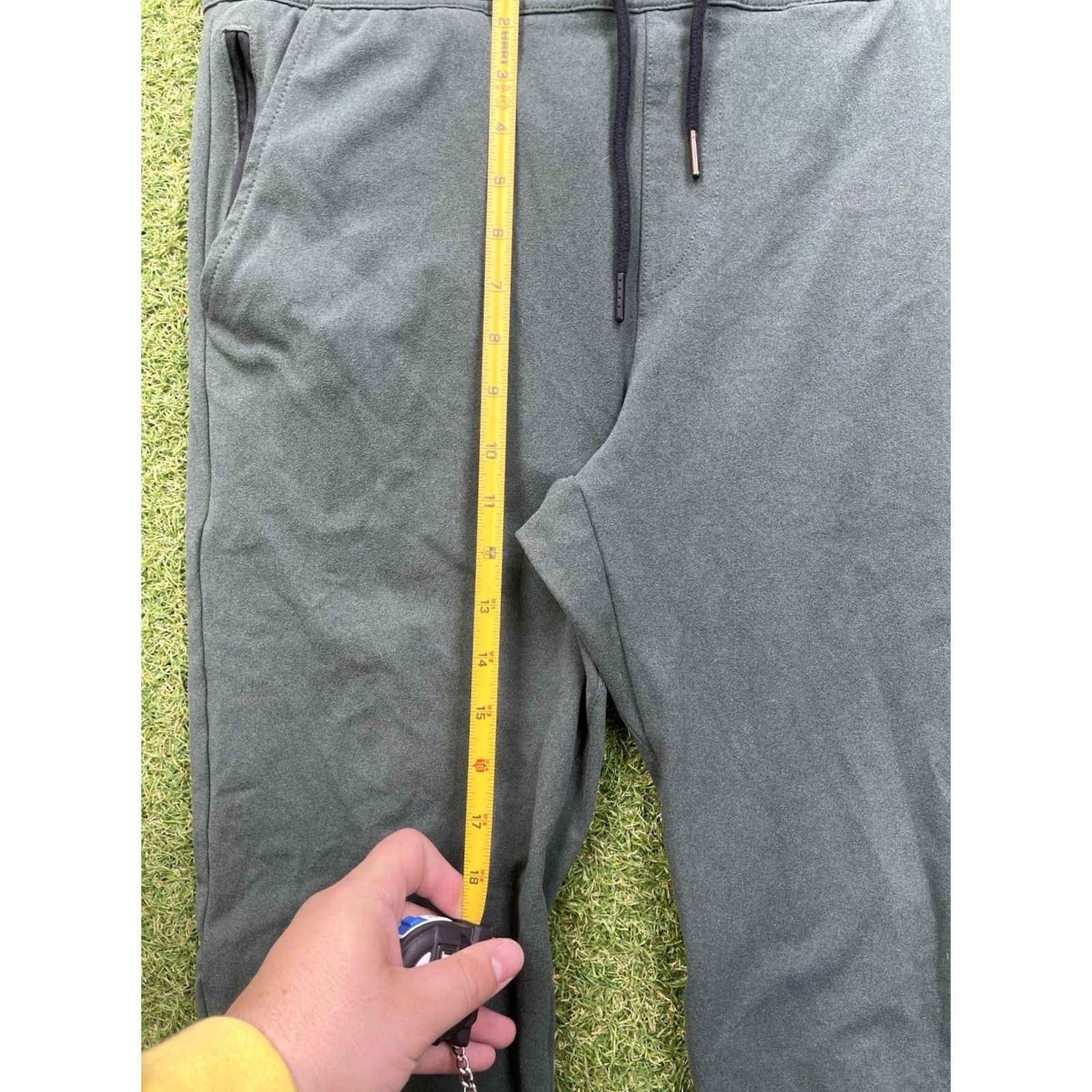 Vintage 01.Algo Performance Joggers Mens Medium Moisture Wicking Stretch Gym Sweatpants Green Polyester Blend Solid Pattern Size US 32 / EU 48 - 7 Thumbnail