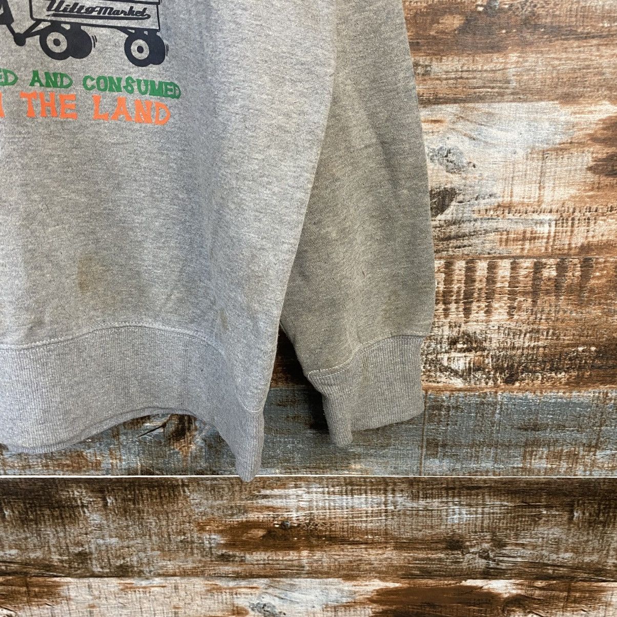 Japanese Brand DL Uittg Baby Gray Vintage thrashe Sweatshirt #C1200 Size US L / EU 52-54 / 3 - 8 Thumbnail