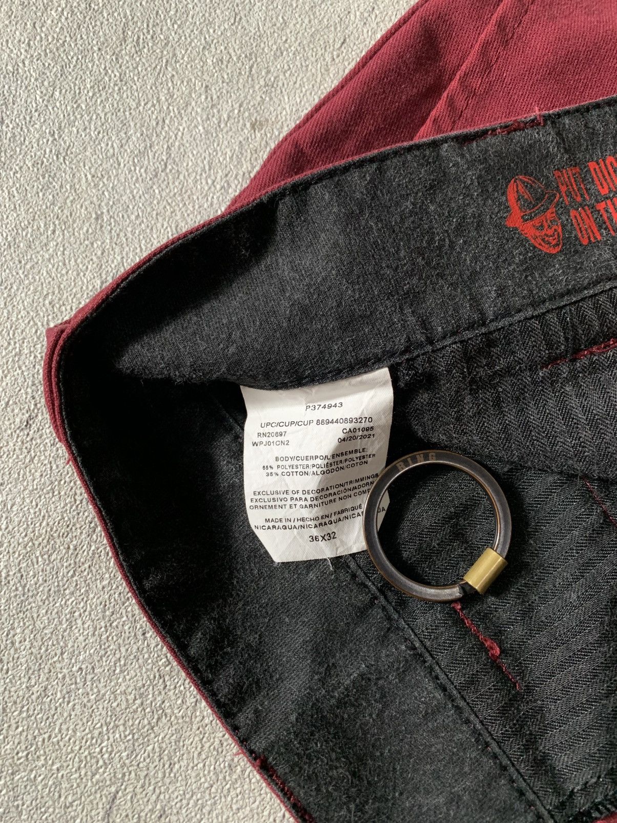 Dickies (RARE) Dickies x Skateboarding Cellpocket Loose fit-Cherry🍒 Size US 36 / EU 52 - 4 Thumbnail