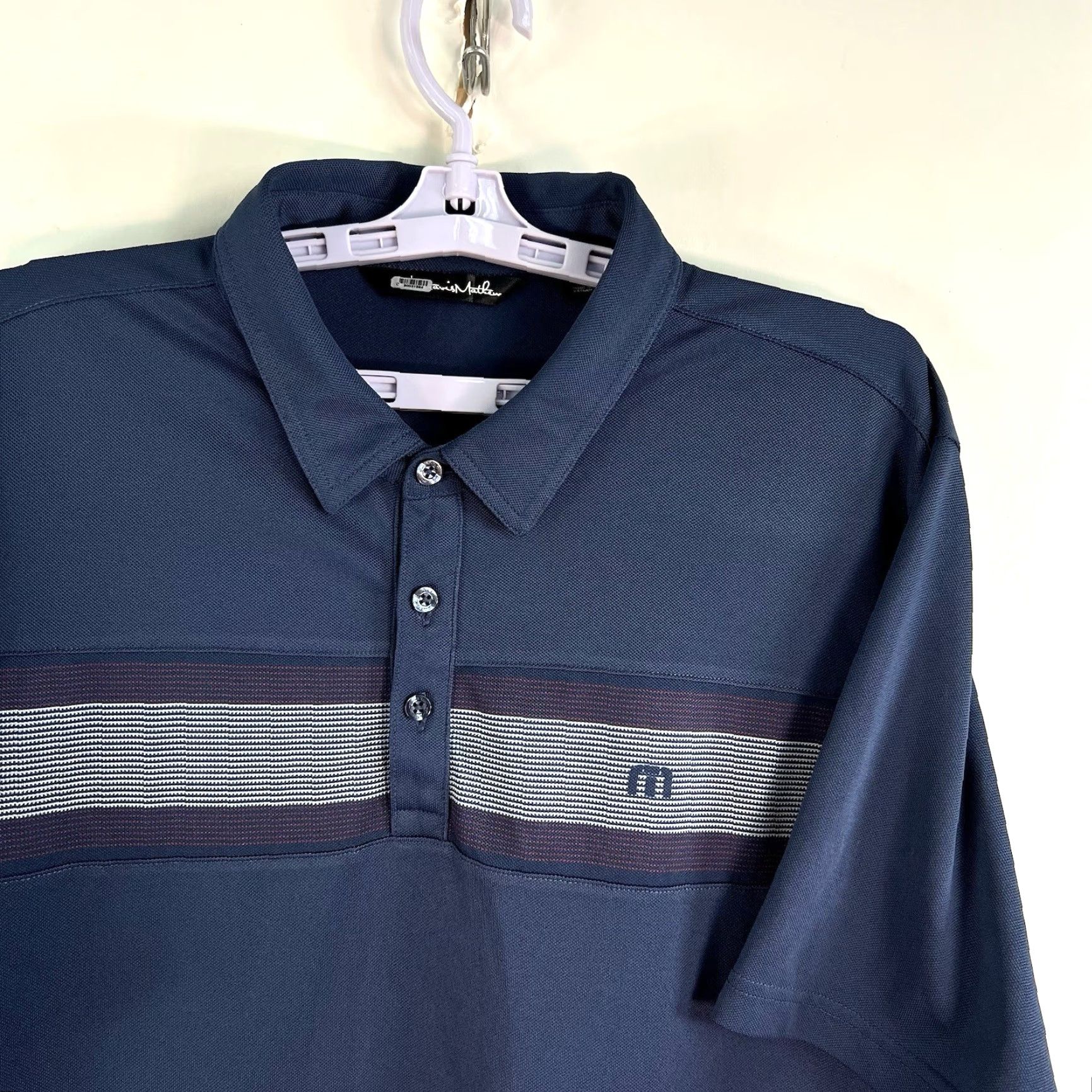 TravisMathew Travis Matthew Striped Polo Golf Shirt Men’s XL Blue Short Sleeve Shirt Polo Men XL Blue Striped Golf Shirt Size US XL / EU 56 / 4 - 4 Thumbnail