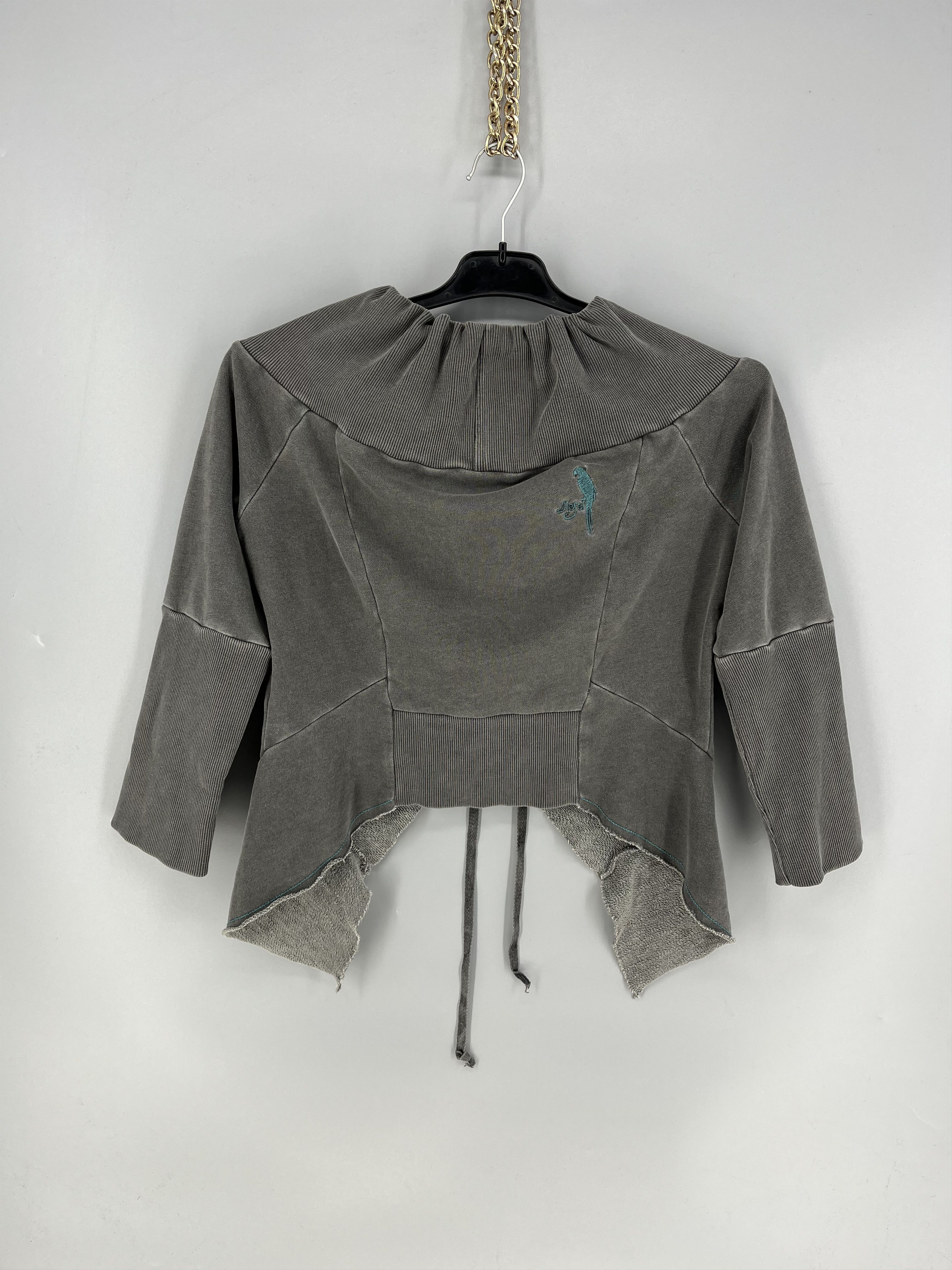 Diesel Diesel Womens Avant-Garde Cropped Cowl Neck Sweatshirt Size L / US 10 / IT 46 - 6 Thumbnail
