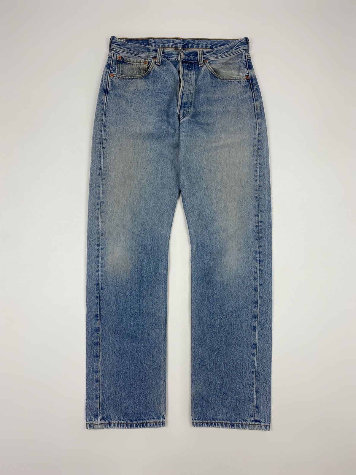 Levi's 2000’s Vintage Levi’s 501 Light Blue Washed Denim Pants Size US 32 / EU 48 - 3 Thumbnail