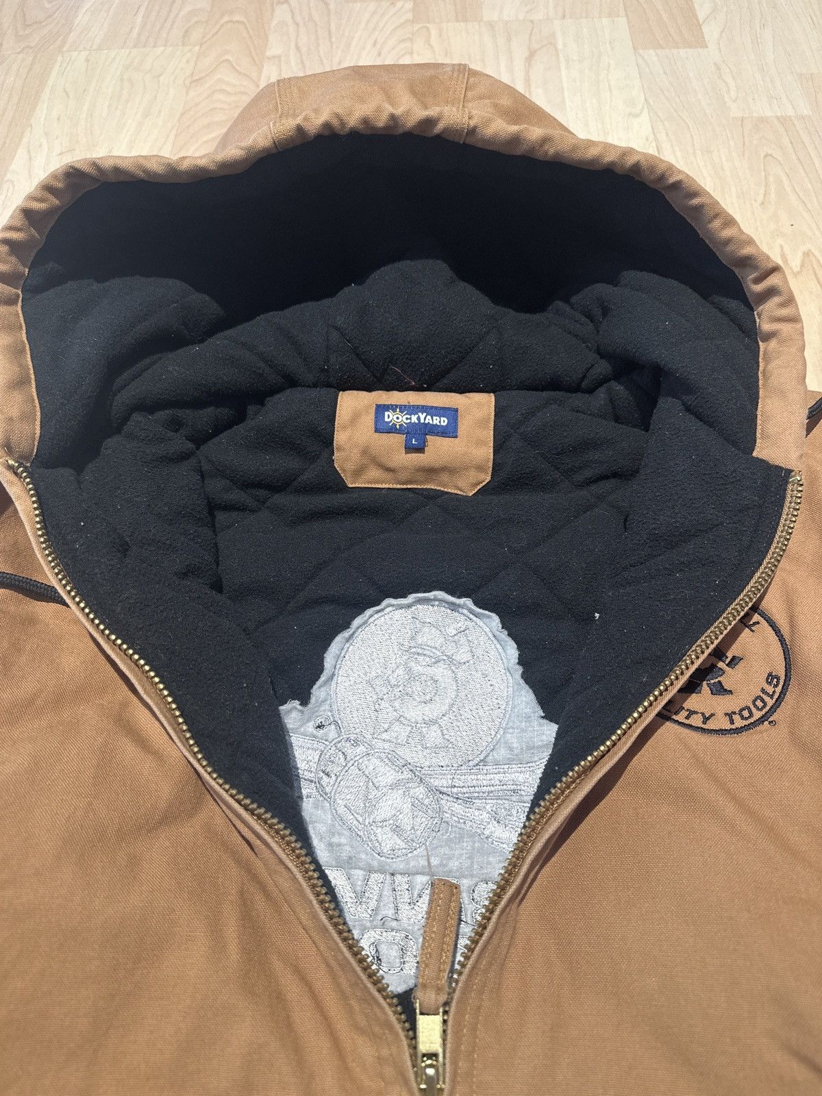 Carhartt × Vintage Vintage 90s y2k embroidered Carhartt Workwear Zipup Jacket Size US L / EU 52-54 / 3 - 4 Thumbnail