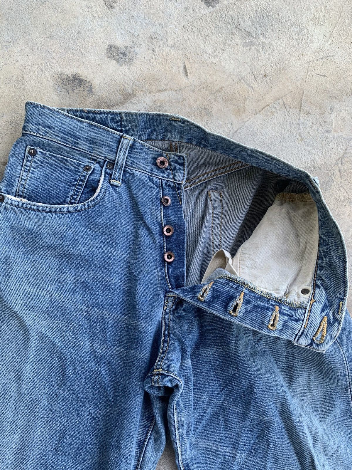 Edwin × Japanese Brand Edwin 505X Selvedge Distressed Denim Size US 28 / EU 44 - 10 Thumbnail