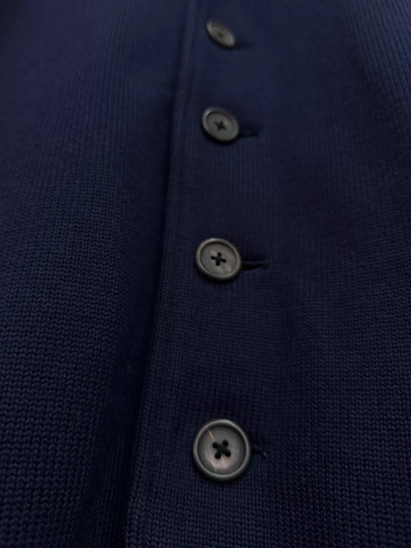 Yohji Yamamoto Yohji Yamamoto 80s Indigo & Black-Gray Knit Panel Jacket Size US M / EU 48-50 / 2 - 5 Thumbnail