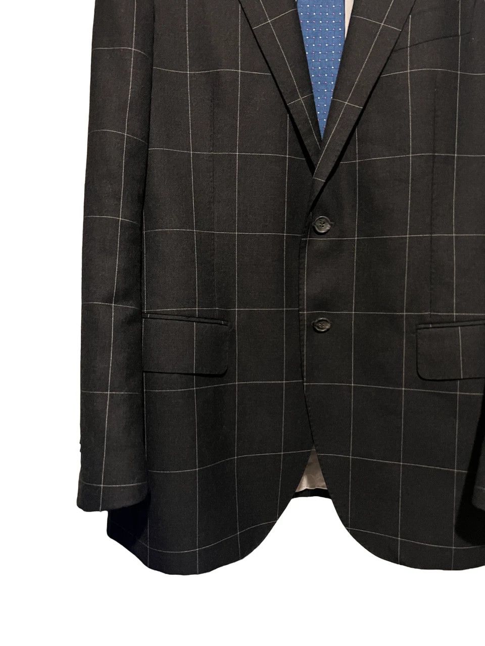 Suitsupply Suitsupply Black Windowpane Check Lazio Suit Jacket Blazer Size 42L - 4 Thumbnail