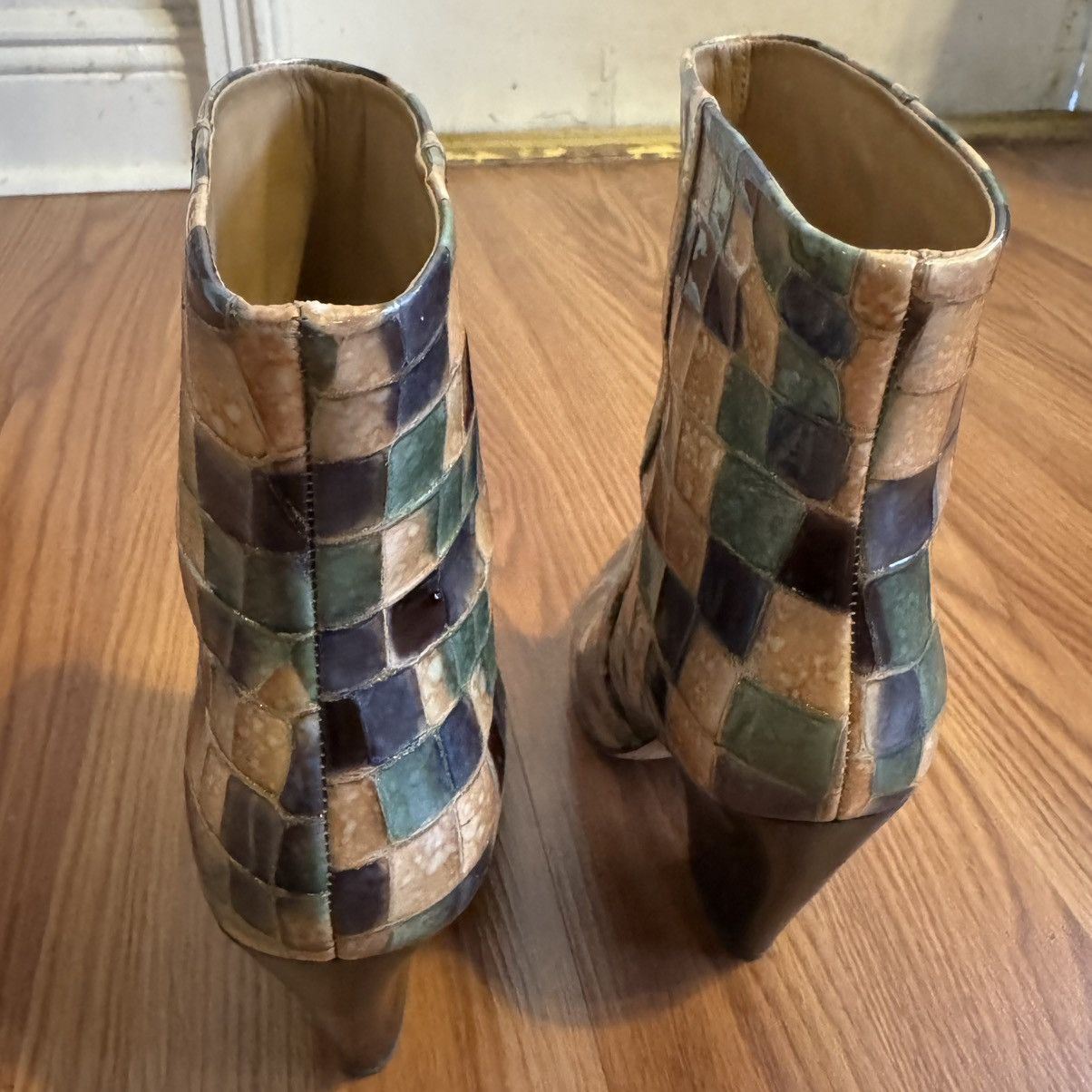 Tory Burch Tory Burch Lila 90mm Painted Hand Embossed Ankle Boots Size US 6.5 / IT 36.5 - 3 Thumbnail