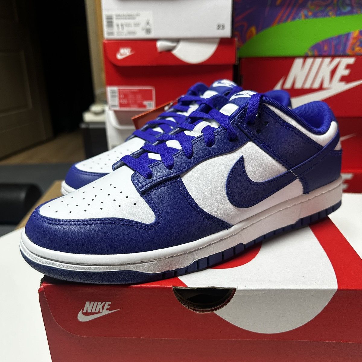 Nike **NEW** Size 10.5 Men, 12.5 WMN Nike Dunk Low Concord Unisex Size US 10.5 / EU 43-44 - 1 Thumbnail