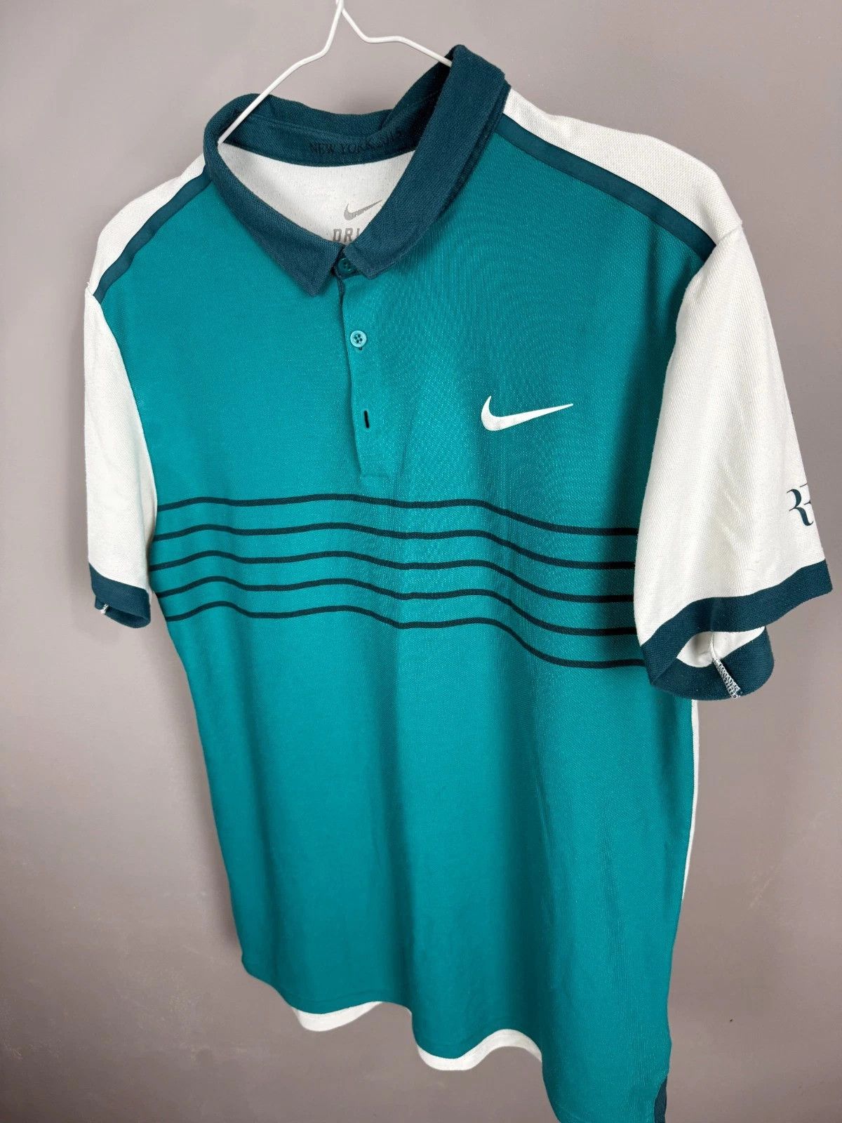 Nike Nike Roger Federer RF 2015 US Open Tennis Polo Shirt Size US L / EU 52-54 / 3 - 3 Thumbnail