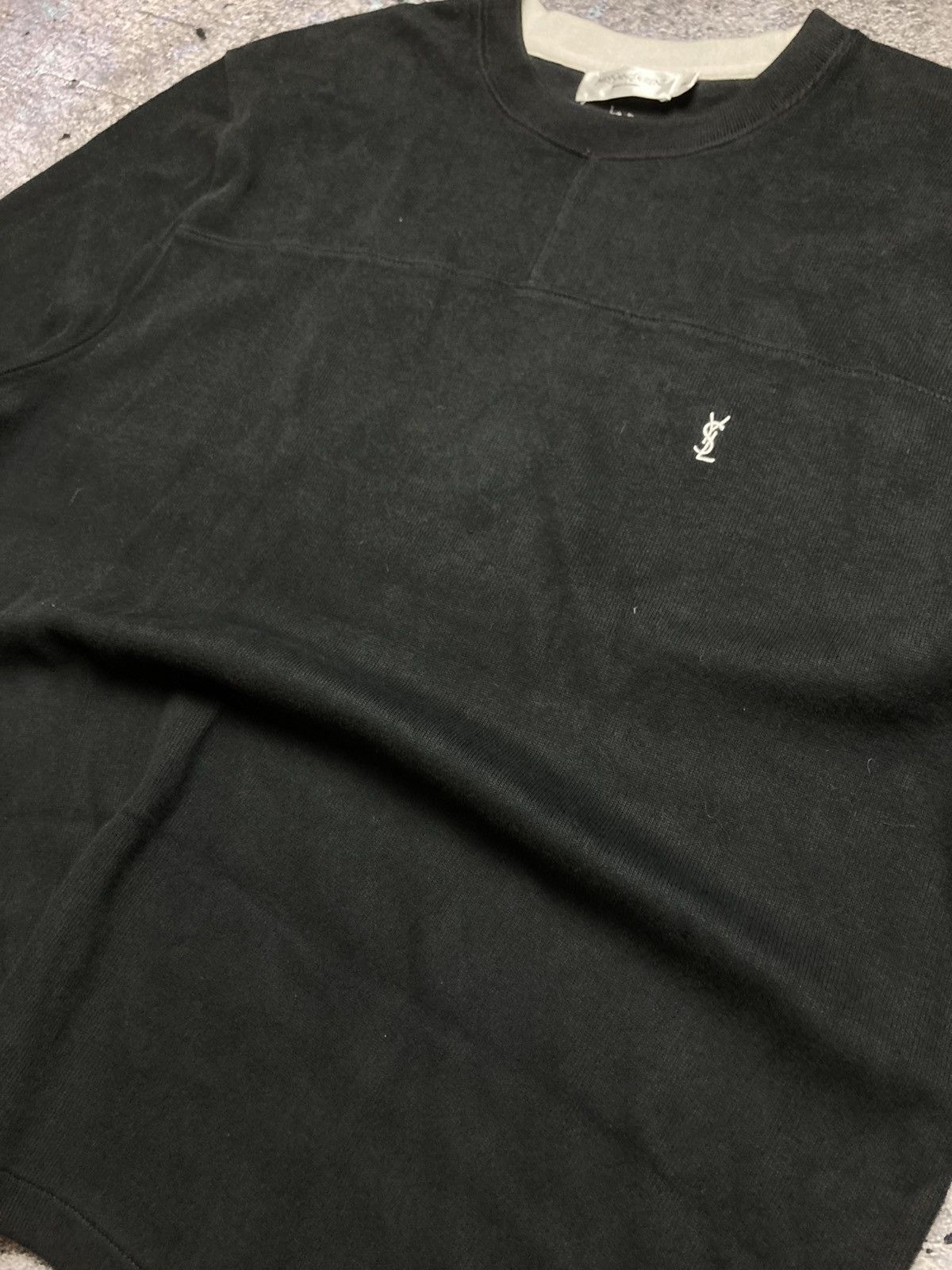 Vintage × Yves Saint Laurent Sweatshirt Yves Saint Laurent Big Logo Streetwear Vintage Size US XL / EU 56 / 4 - 4 Thumbnail