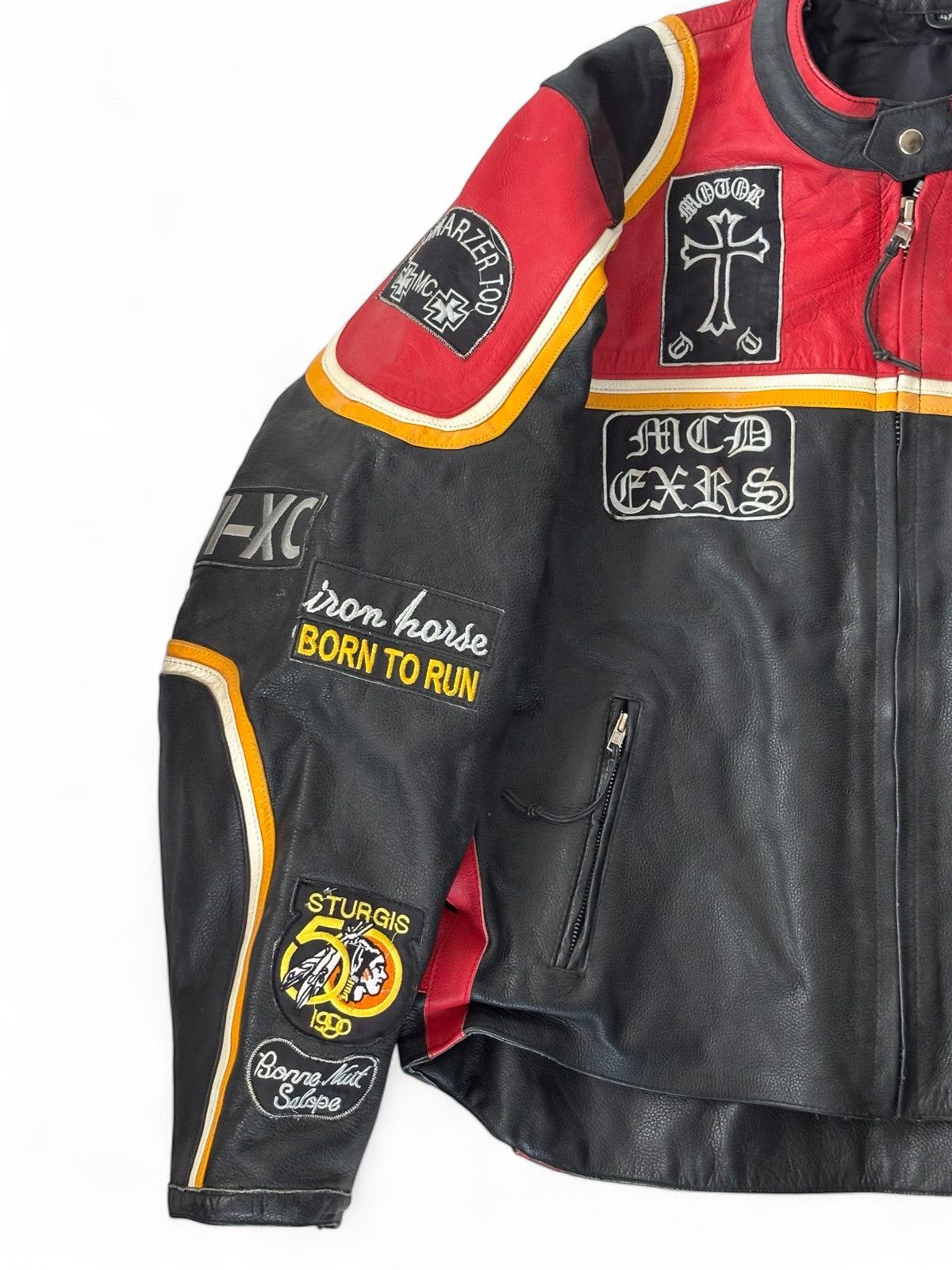 Vintage Vintage Motor Evolution Racing leather jacket Size US XXL / EU 58 / 5 - 6 Thumbnail