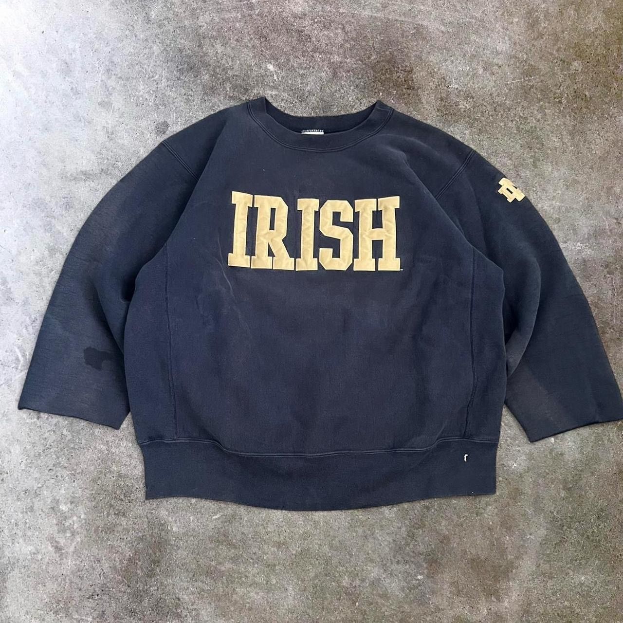 Vintage RARE Notre Dame Made in the USA Reverse Weave Crewneck 1980s Size US L / EU 52-54 / 3 - 6 Thumbnail
