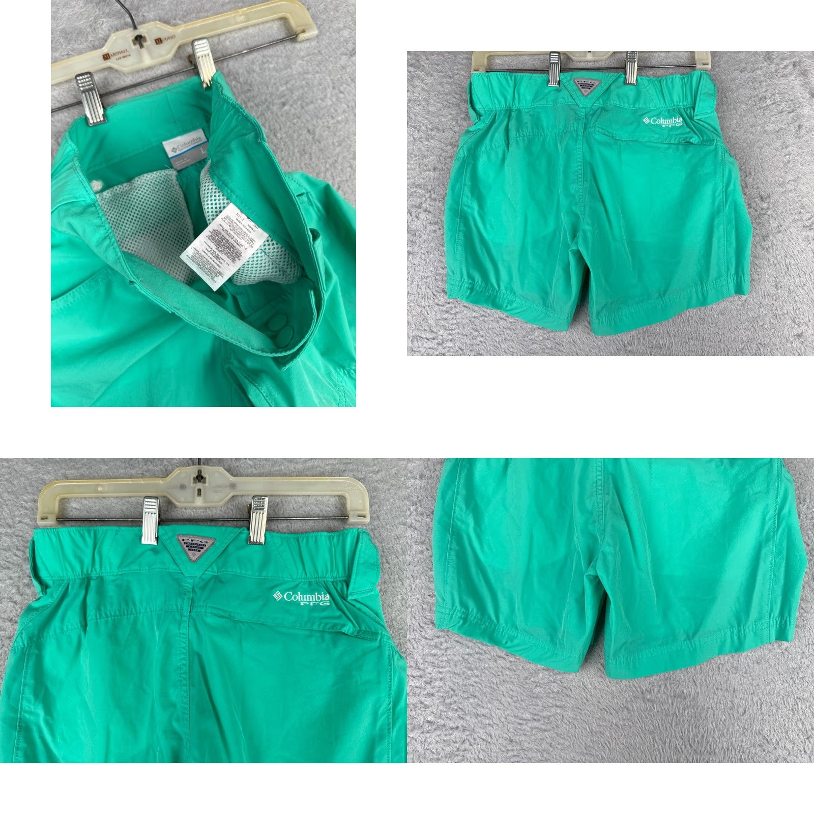 Vintage Columbia Shorts Womens 2 Teal PFG Chino Nylon Blend Boating Fishing Casual 28x5 Size 26" / US 2 / IT 38 - 9 Thumbnail