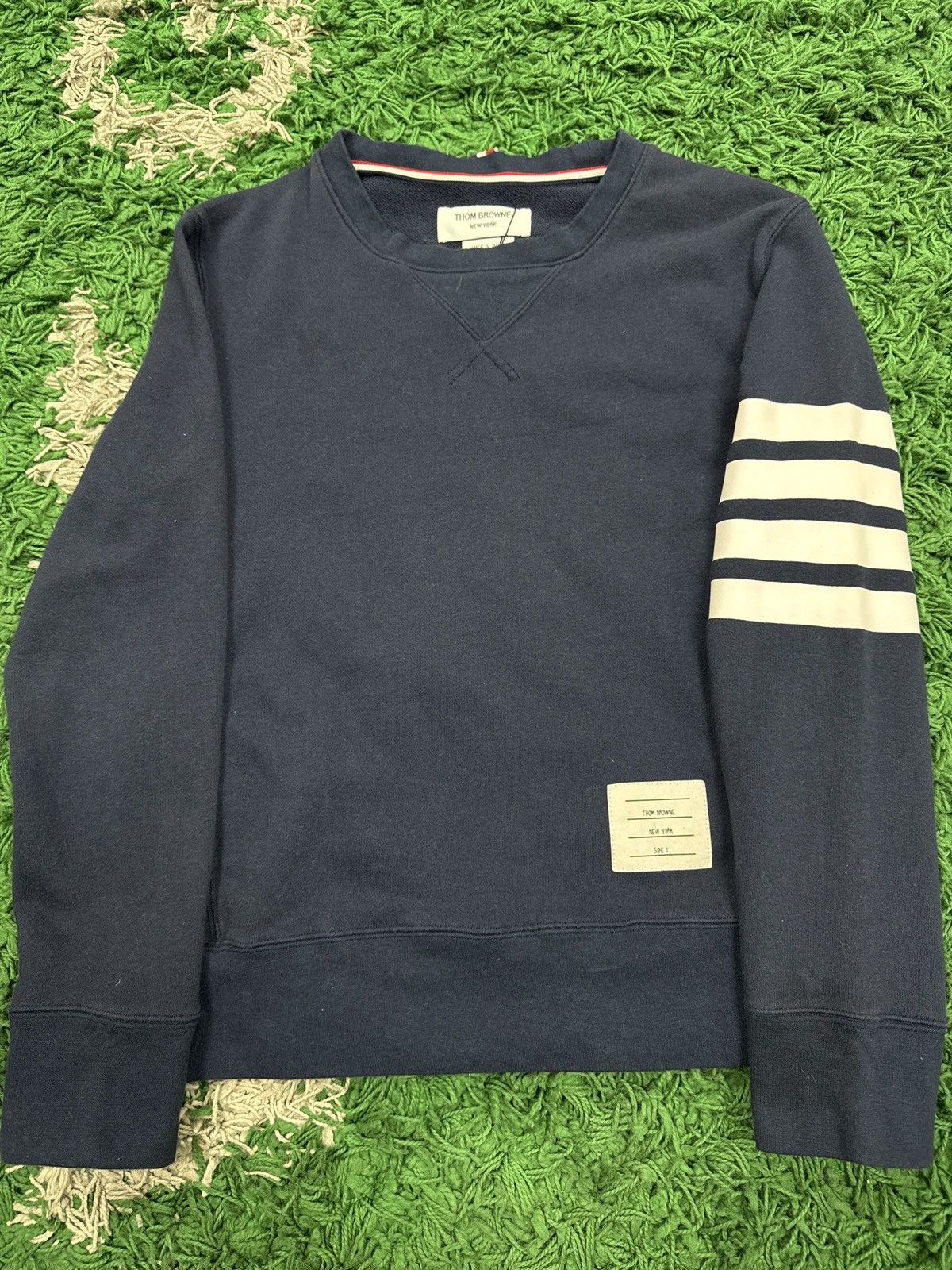 image of Thom Browne Crewneck Navy, Men's (Size XS)