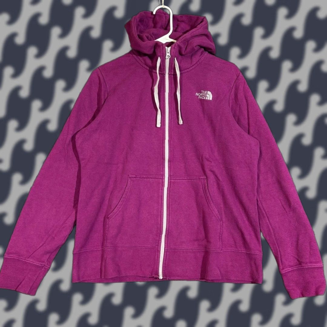 The North Face The North Face Purple Full Zip Hoodie Drawstring Hooded Sweater Women's L Size L / US 10 / IT 46 - 1 Thumbnail