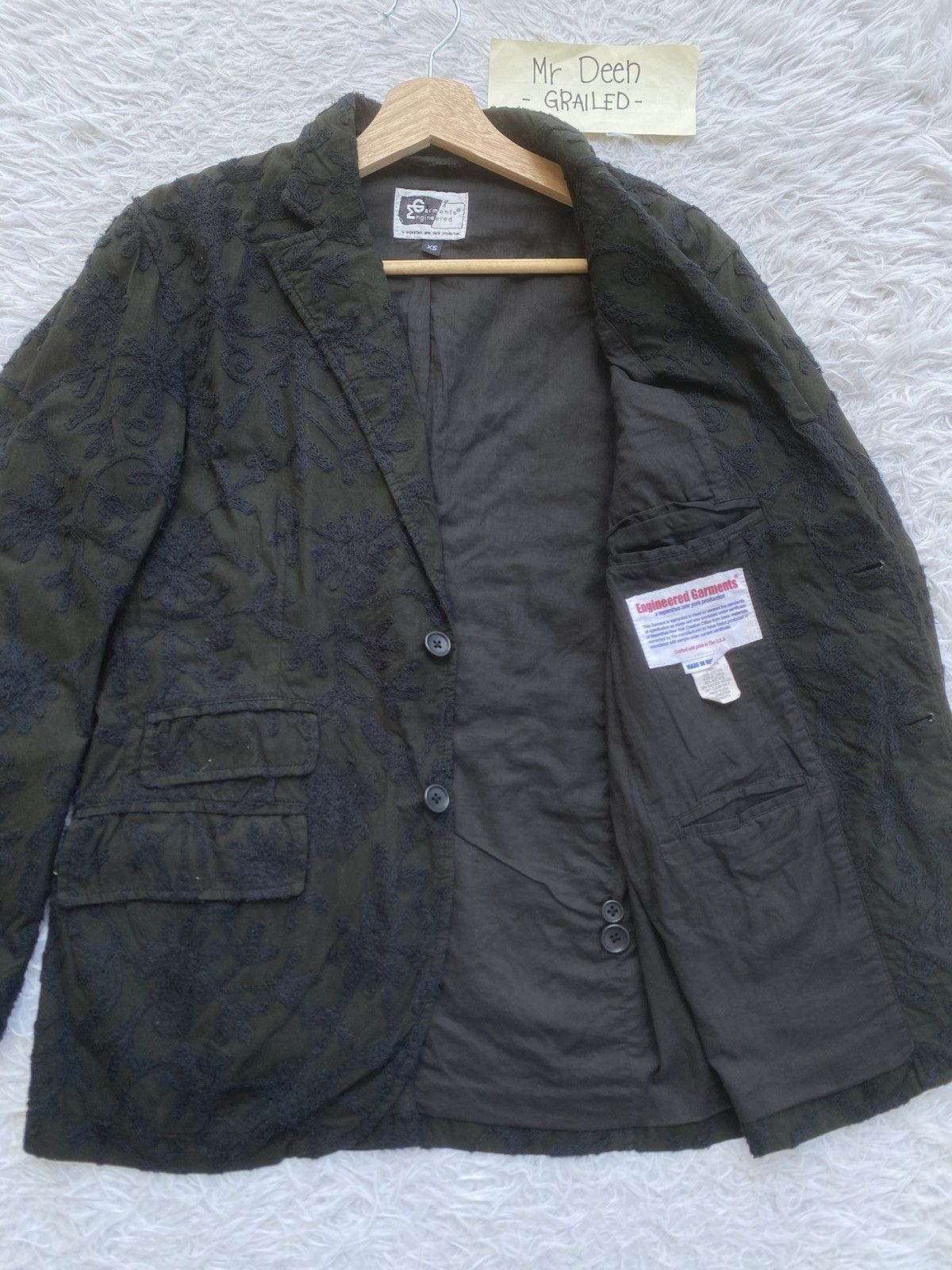 Engineered Garments Engineered Garments Chain Stitch Florals Embroidery Jacket Size XS / US 0-2 / IT 36-38 - 17 Thumbnail
