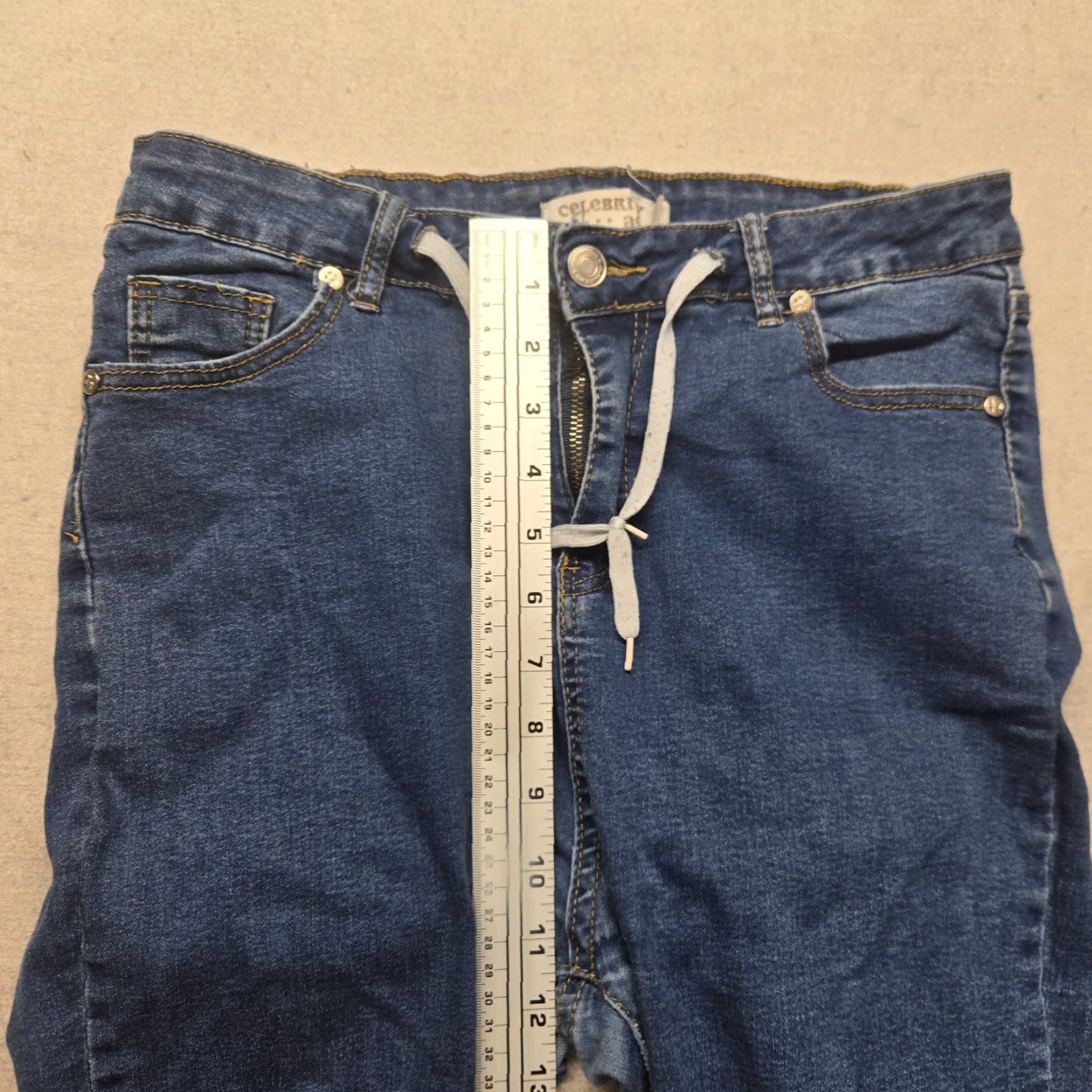 Vintage ACE High Rise Distressed Skinny Jeans Adult Women's Size 14 Blue Denim Size 36" / US 14 / IT 50 - 7 Thumbnail