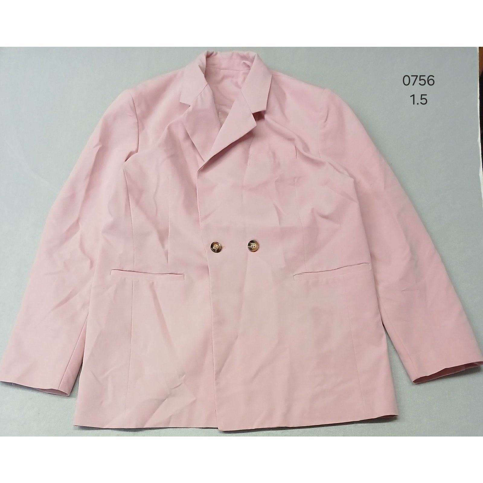Other Unbranded (Large) Women's Pink Double Breasted Blazer Size L / US 10 / IT 46 - 9 Thumbnail