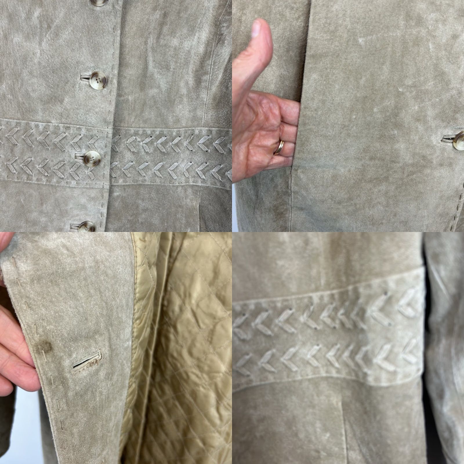 Vintage VINTAGE Donatella Sport Suede Leather Coat Woman L Long Beige Western Style Duster Size L / US 10 / IT 46 - 8 Thumbnail