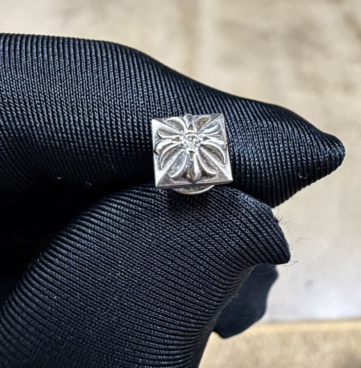 Chrome Hearts Chrome Hearts pyramid cross earring diamond Size ONE SIZE - 1 Thumbnail