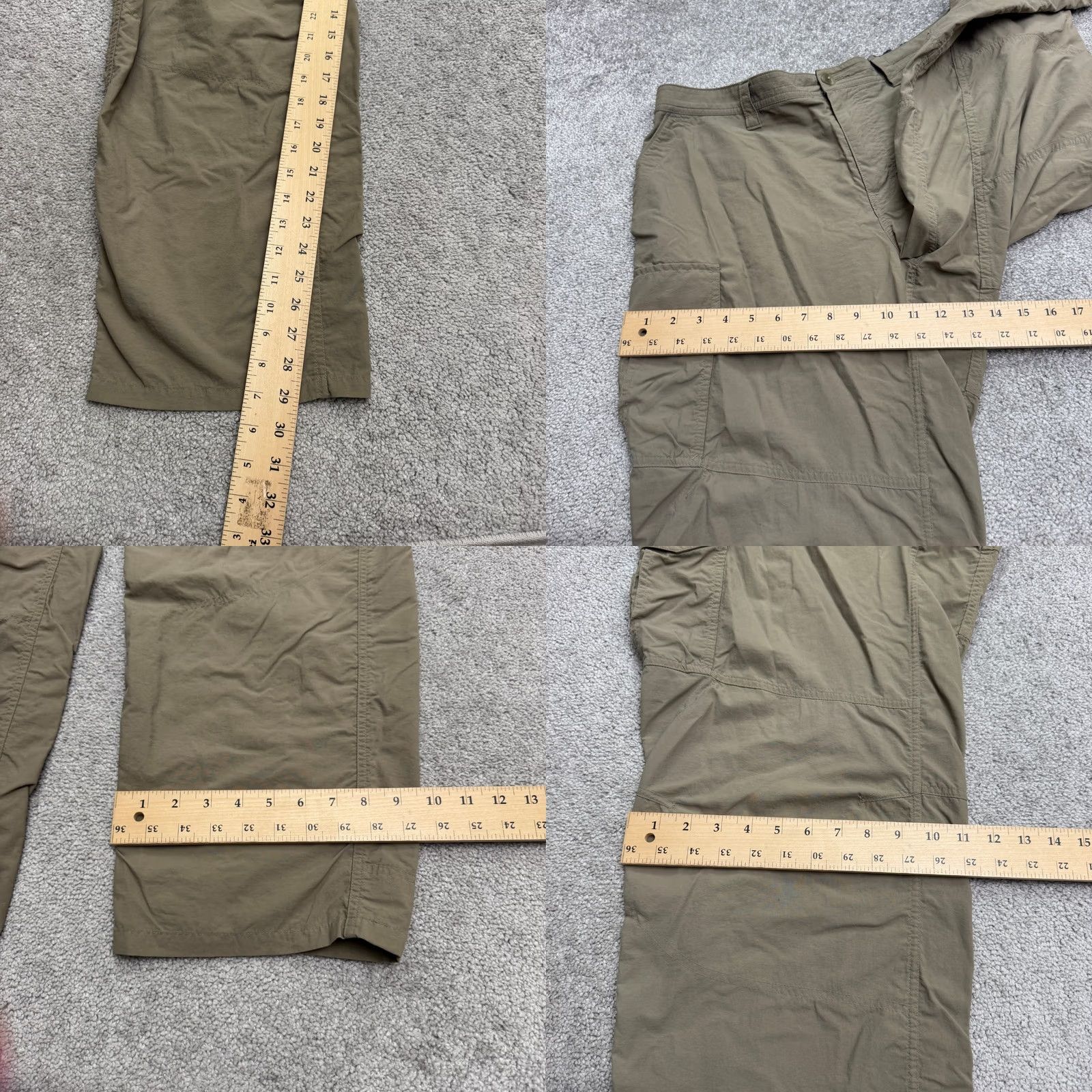 Vintage REI Sahara Cargo Pants Mens XL Brown Straight Leg Lightweight Outdoor Hiking Size US 36 / EU 52 - 10 Thumbnail