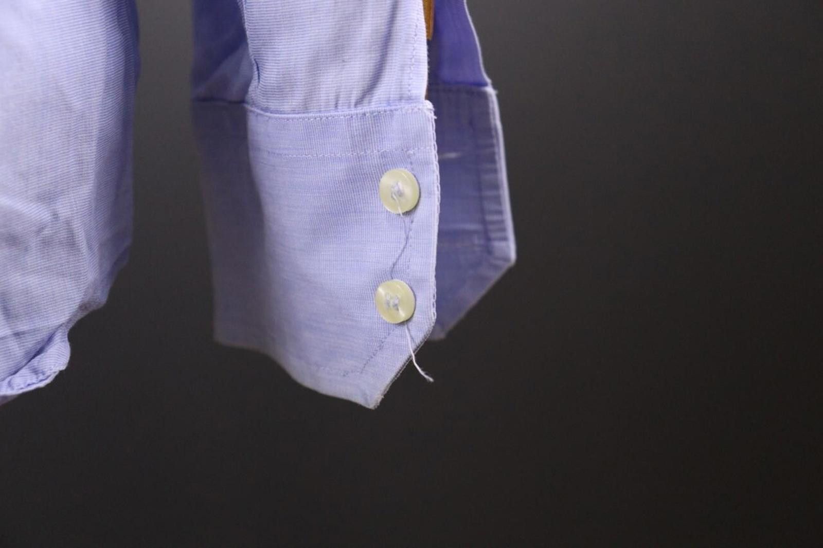 Romeo Gigli Romeo Gigli Milano Blue Button Down Shirt Size 39 / 15 Size US M / EU 48-50 / 2 - 7 Thumbnail
