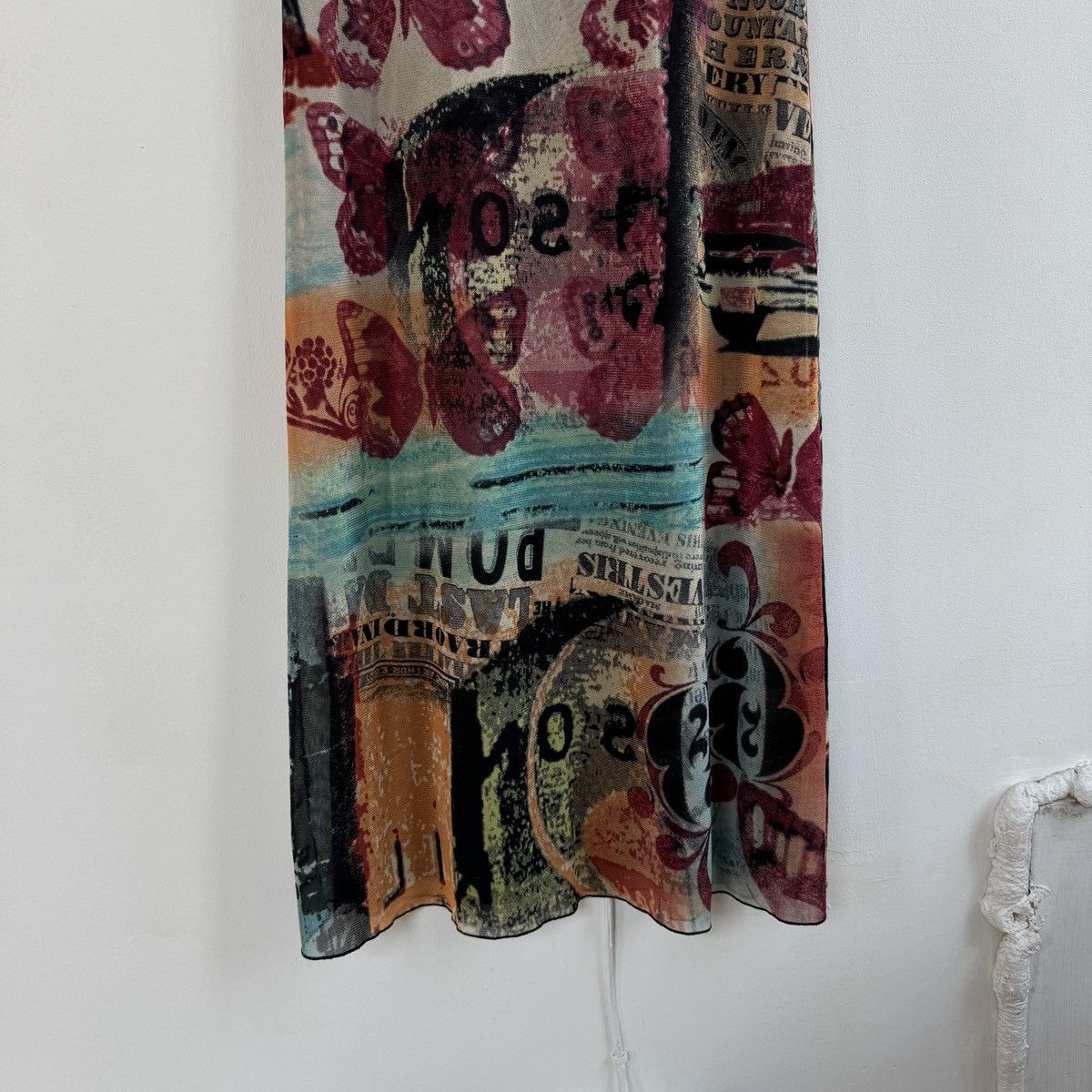 If Six Was Nine Cache Mesh Printed Hooded Maxi Dress Jean Paul Gaultier Size XS / US 0-2 / IT 36-38 - 7 Thumbnail