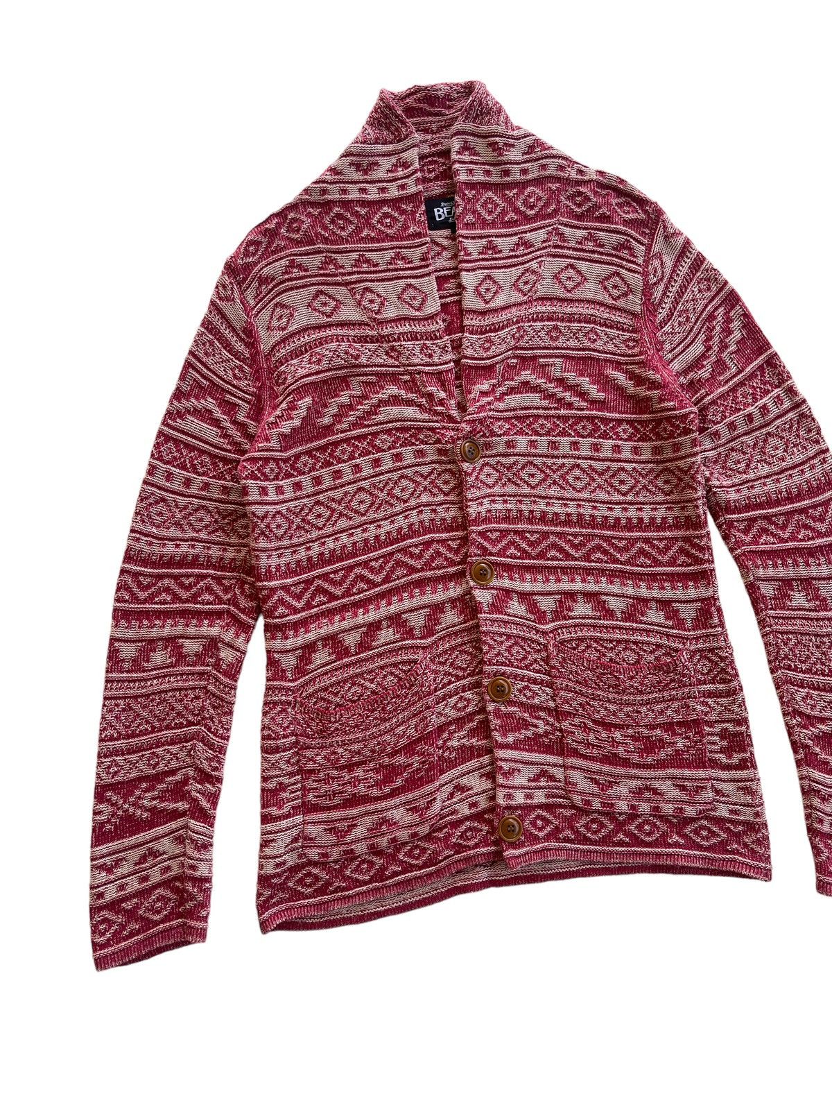 Beams Plus Beams Aztec Native Cable Knit Cardigan Japan Size US S / EU 44-46 / 1 - 6 Thumbnail