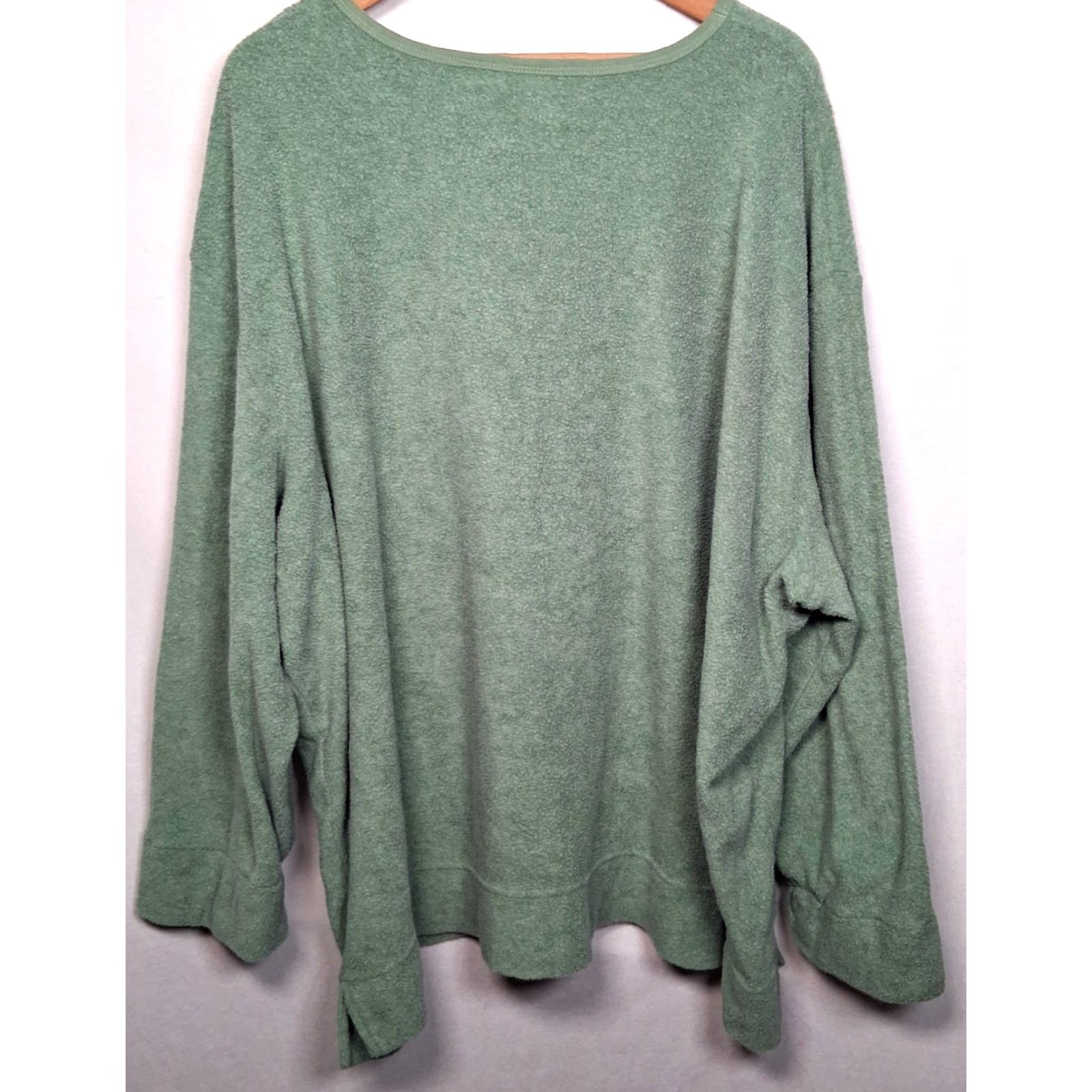Vintage VINTAGE Bobbie Brooks Fleece Shirt Plus Size 26/28 Winter Deer Snow Green Embroidered Front Applique Reindeer Casual Mens Girls Womens Clothing Size 4XL / US 24-26 - 4 Thumbnail