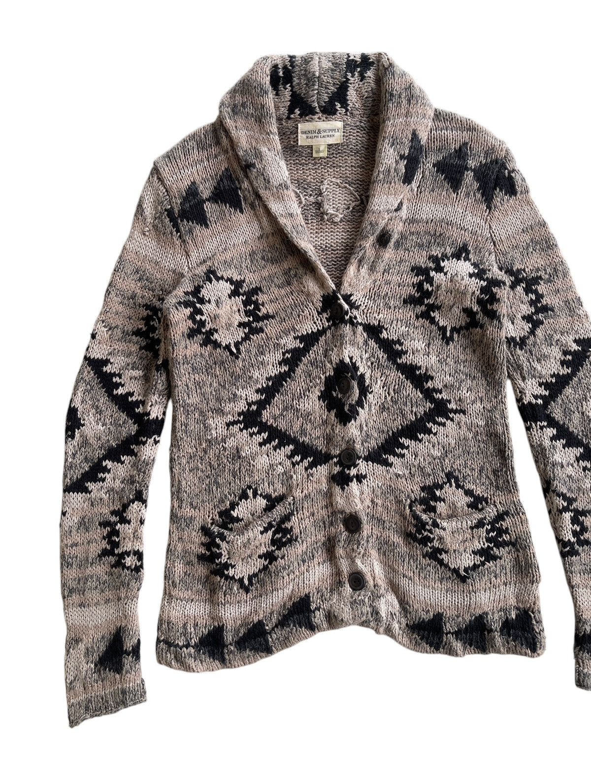 Denim & Supply Ralph Lauren RL Cable Knit Native Cardigan Size US S / EU 44-46 / 1 - 4 Thumbnail