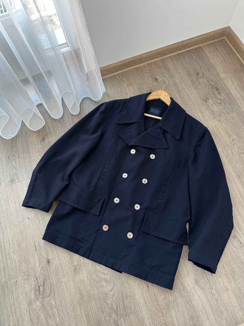 Versace Jeans Couture × Vintage Vintage Versace Jeans Couture Coats Boton Blue Jacket Size L / US 10 / IT 46 - 4 Thumbnail