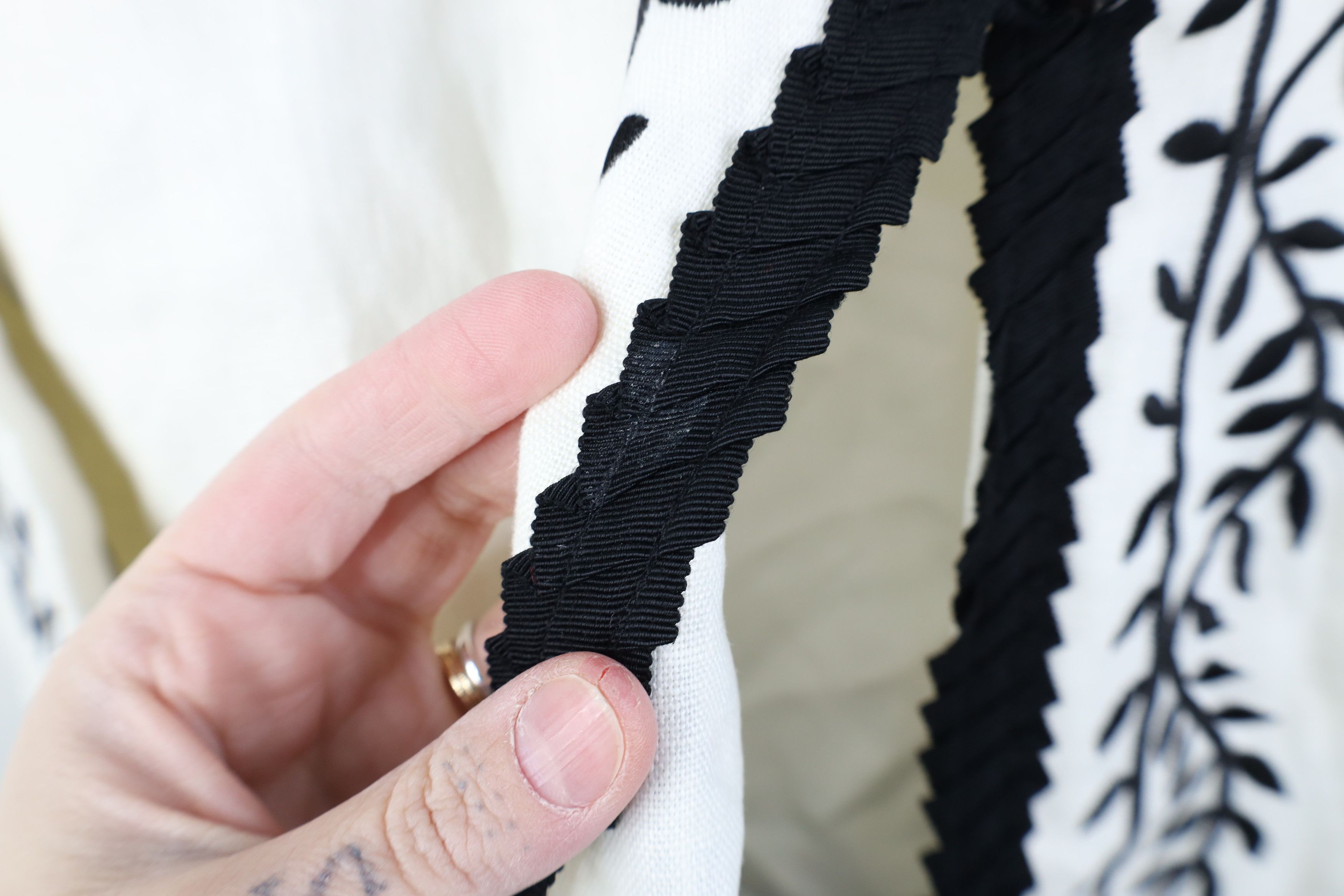 Vintage Vintage 90s Streetwear Embroidered Leaf Blazer Jacket White Size L / US 10 / IT 46 - 5 Thumbnail