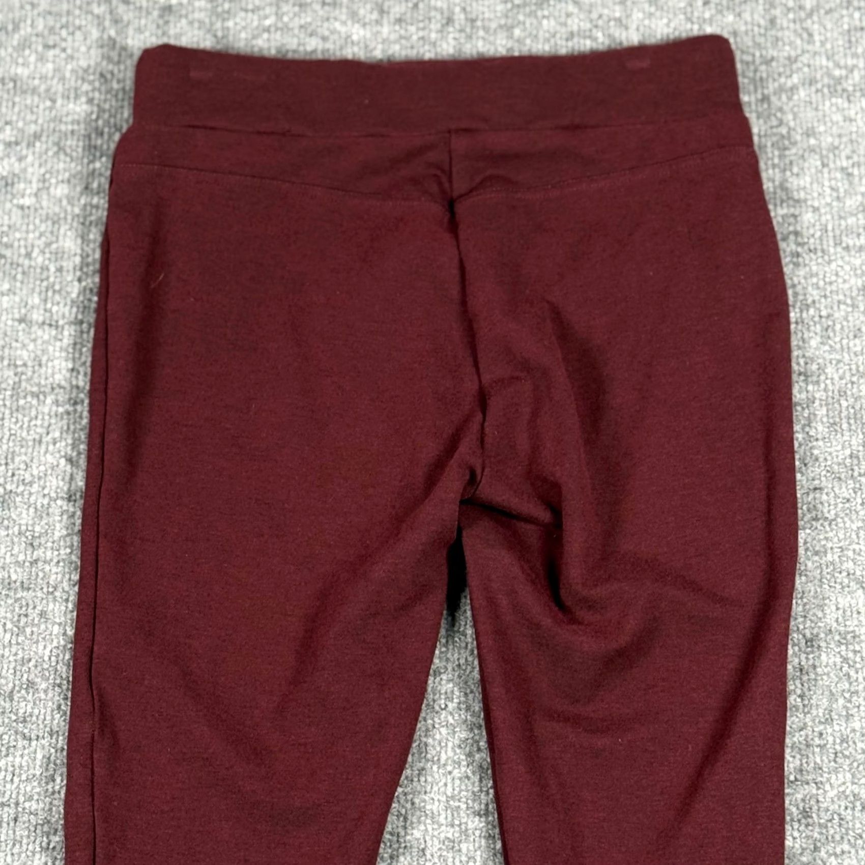 Loft LOFT Leggings Ankle S MID Rise Textured Knit Ponte Burgundy Red Women S Stretch Elastic Waist Casual Activewear Fall Winter Spring Mens Womens Size 28" / US 6 / IT 42 - 5 Thumbnail