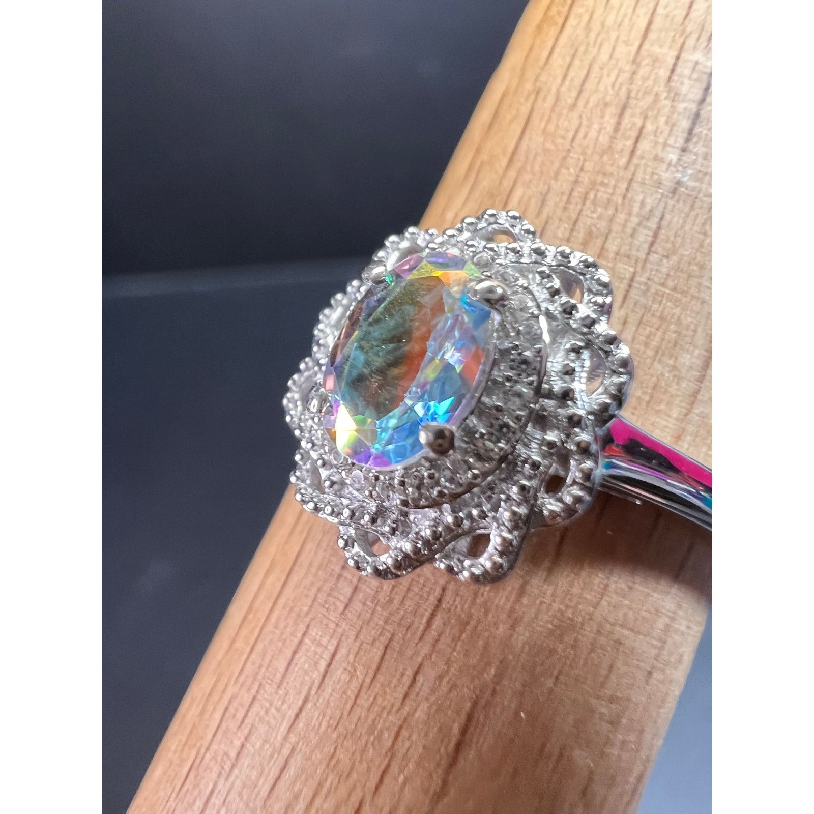 Other NEW Mercury Mystic topaz zircon ring in 925 silver size 10 Size ONE SIZE - 14 Thumbnail