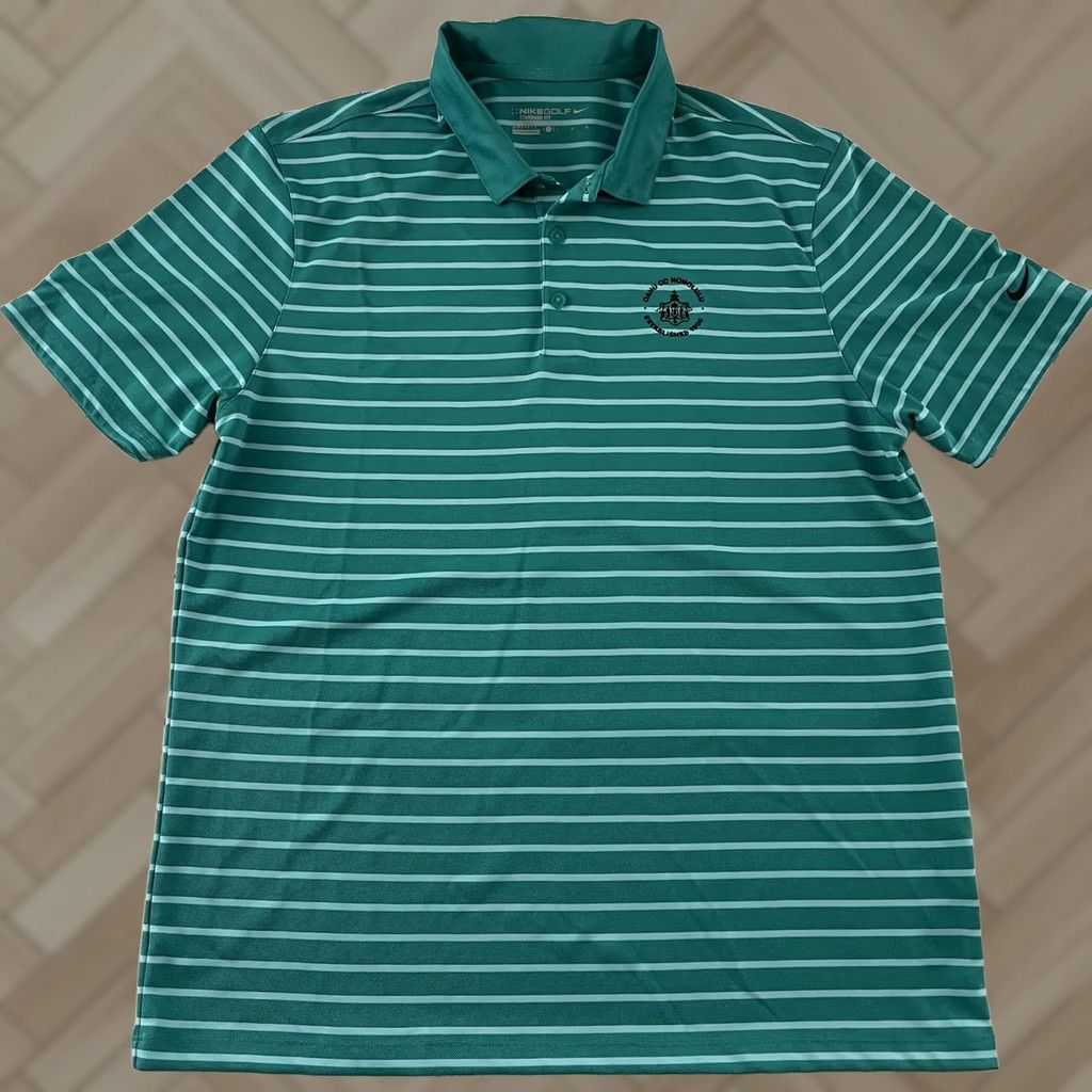 Nike Nike Golf Striped Short Sleeve Oahu Polo Shirt Mens Large Green Size US L / EU 52-54 / 3 - 1 Thumbnail