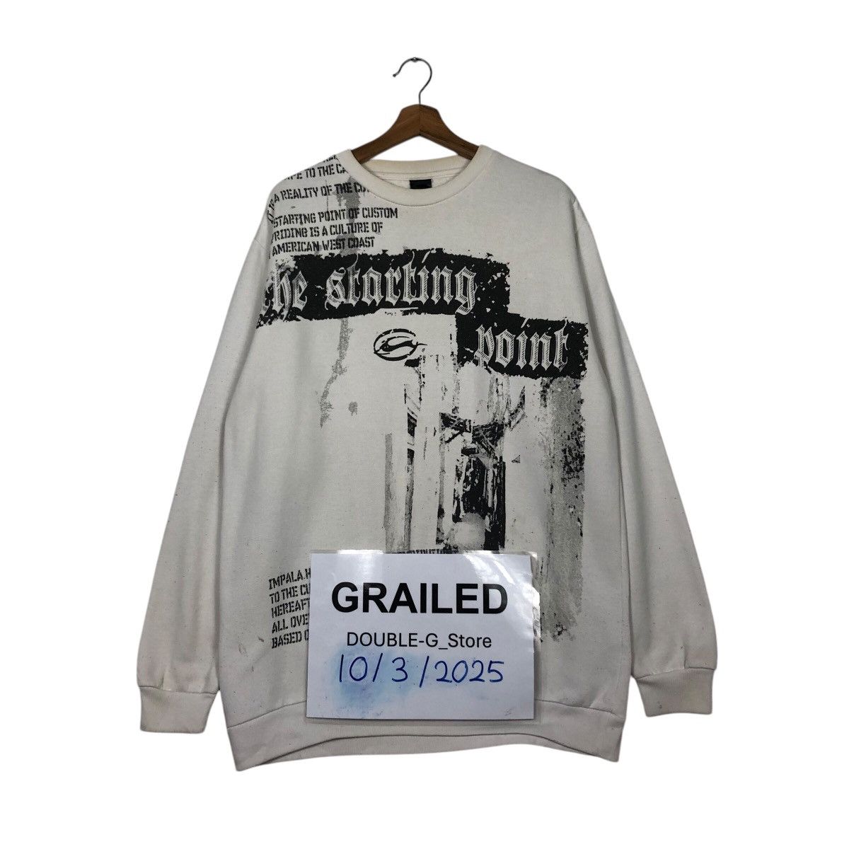 Hysteric Glamour 📌Vintage Sweatshirt Punk Design Impala Full Print Big Logo Size US M / EU 48-50 / 2 - 1 Thumbnail