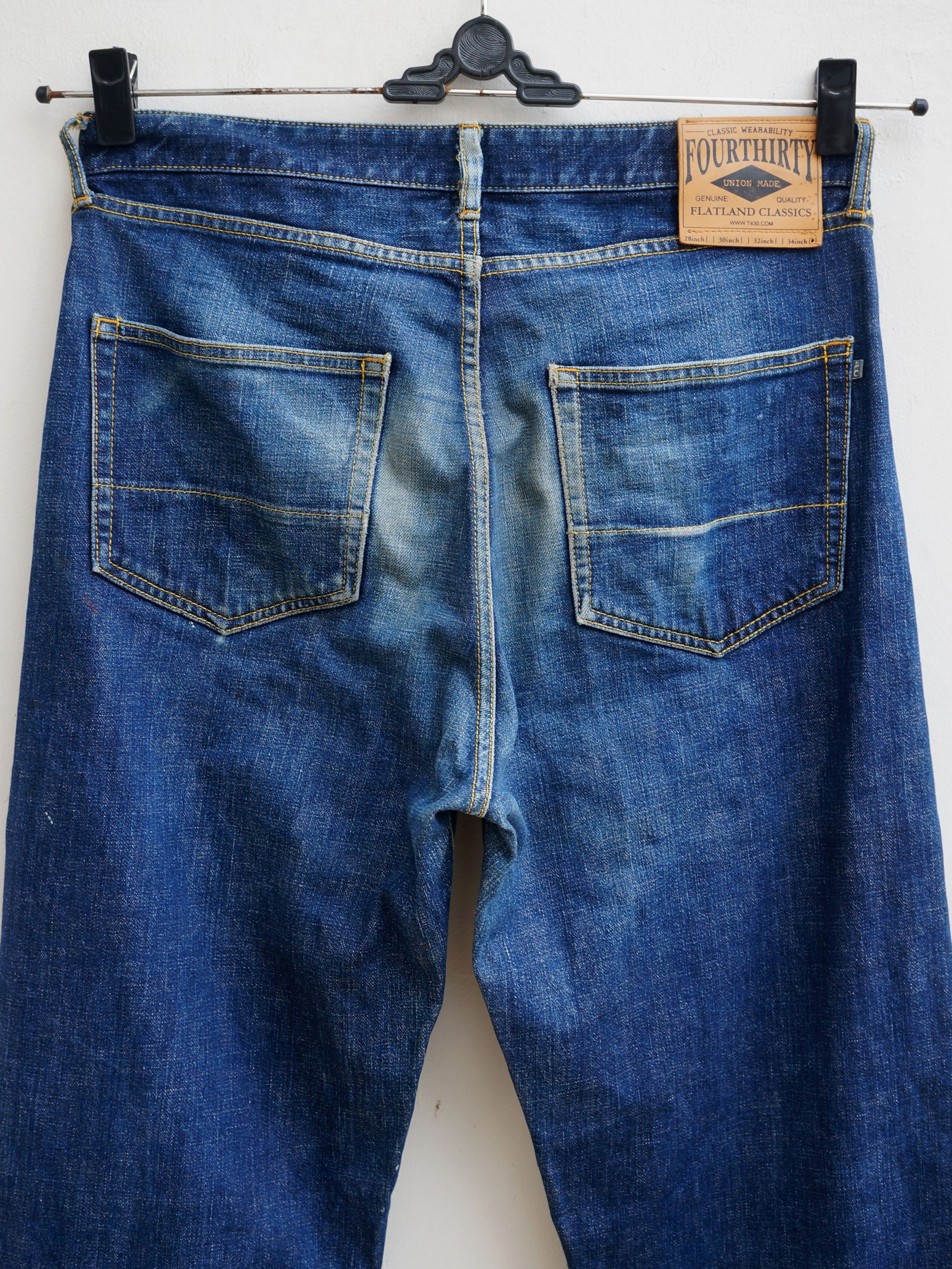 Japanese Brand Fourthirty Selvedge Splatter Denim Size US 34 / EU 50 - 5 Thumbnail
