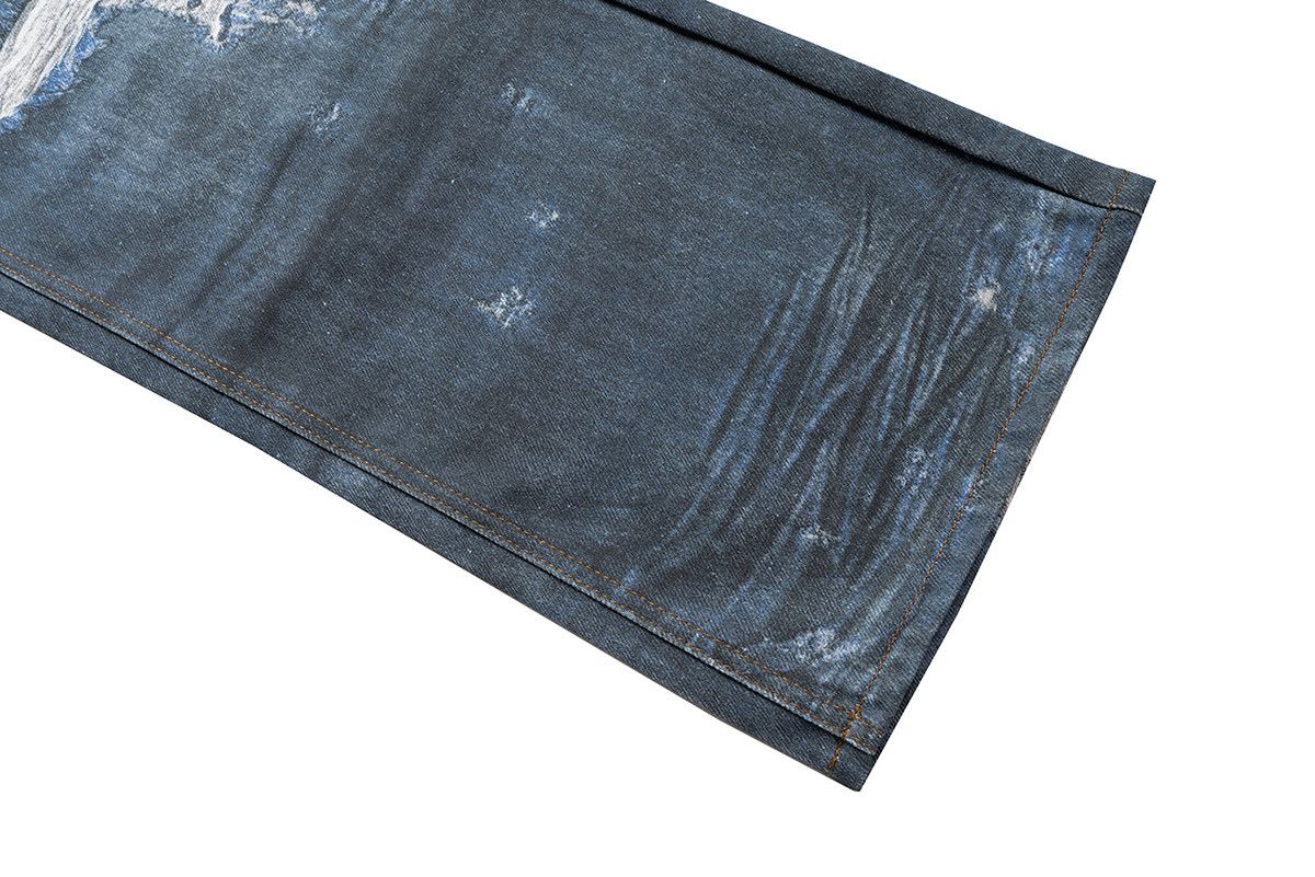 Jean × Vintage Distressed Dirty Blue Ripped Jeans Size US 33 - 6 Thumbnail