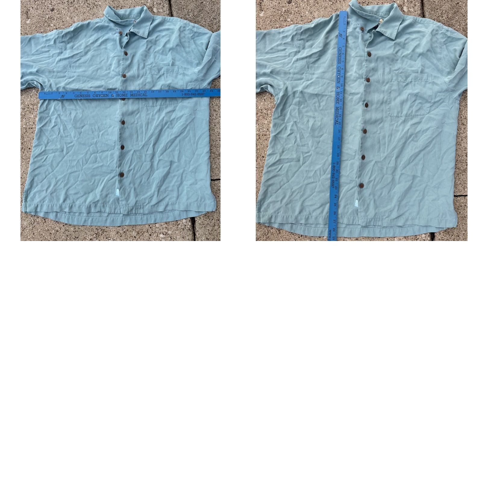 Tommy Bahama Tommy Bahama Men's L Shirt Silk Blue Embroidered Button-Up Casual Travel Size US L / EU 52-54 / 3 - 9 Thumbnail