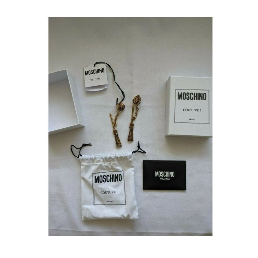 Moschino SS20 Moschino Couture Jeremy Scott BROOM CLIP ON EARRINGS Size ONE SIZE - 9 Thumbnail