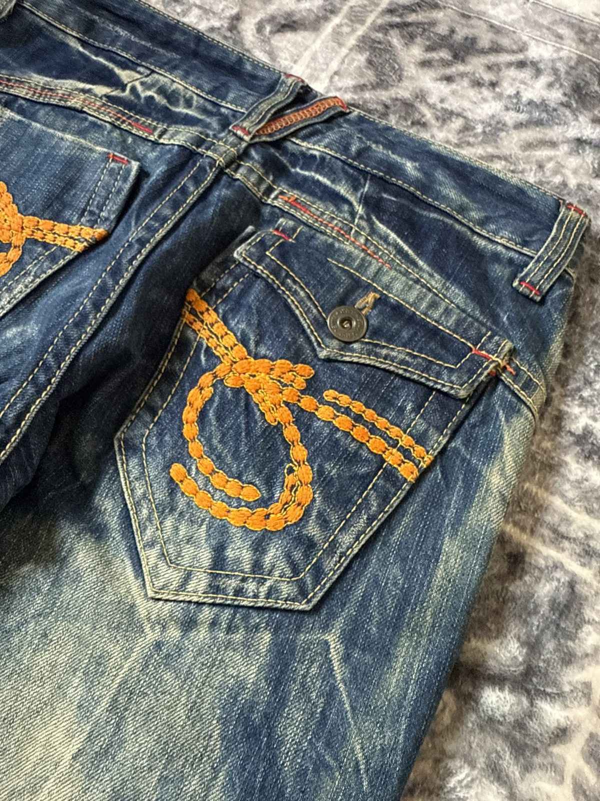 Hysteric Glamour Studio R.P Embroidered Bold Stitched Wide Flared Jeans Size US 28 / EU 44 - 13 Thumbnail