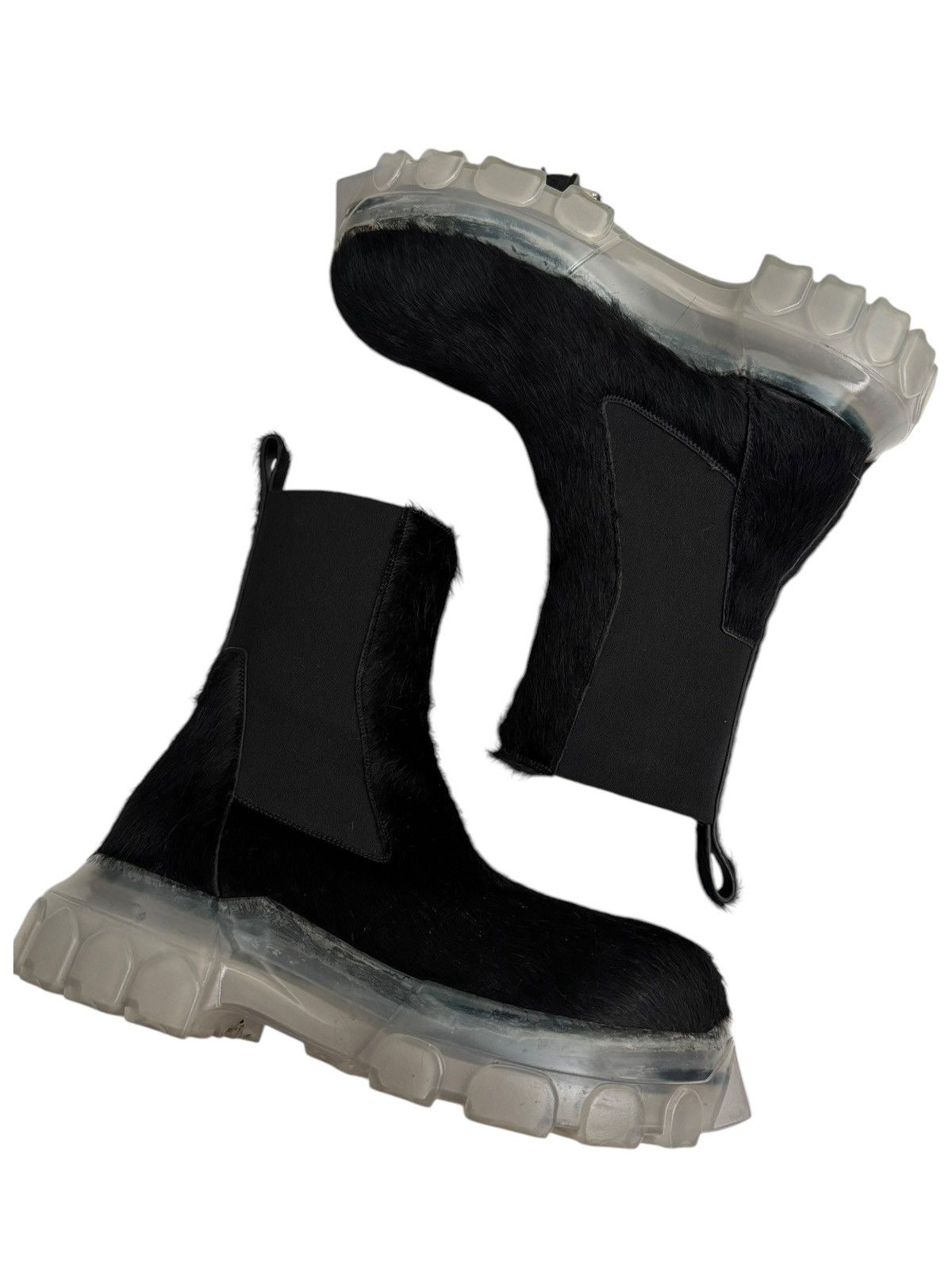 Rick Owens Sz42 SS22 Strobe Fur Black Clear Beatle Bozo Tractor Size US 9 / EU 42 - 3 Thumbnail