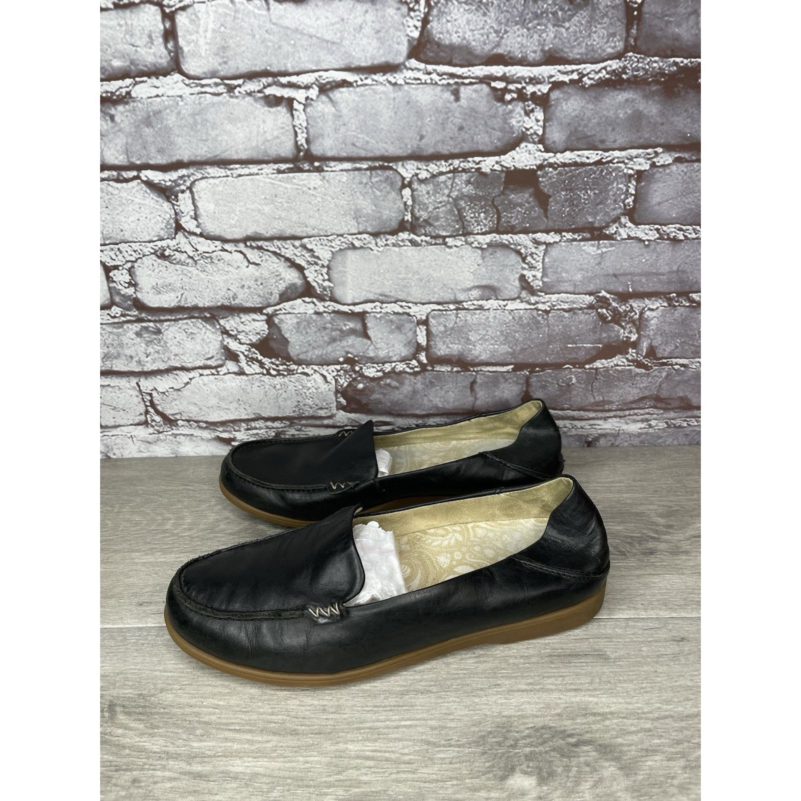 Olukai OluKai Kiele Black Leather Loafer Convertible Slip On Flats Size US 9 / IT 39 - 18 Thumbnail