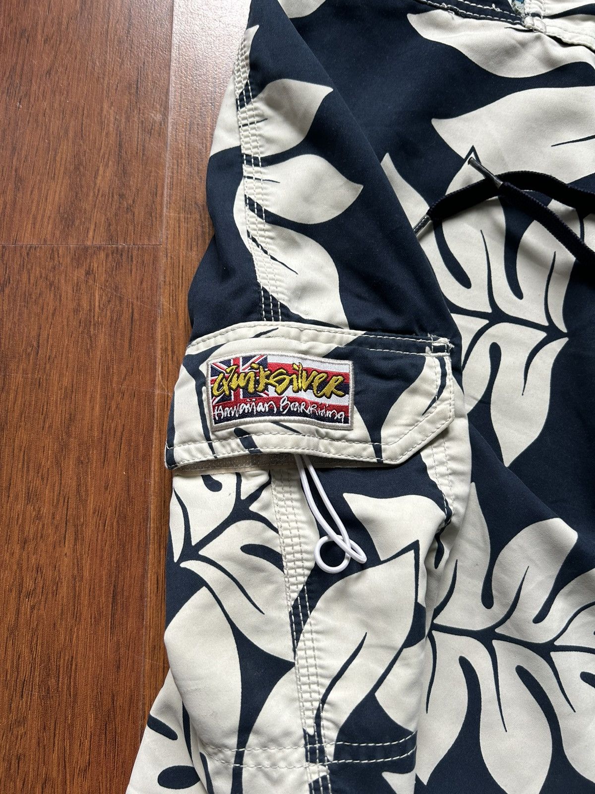 Quiksilver Vintage Quiksilver 90’s Overprinted Flowers Pattern Surf Y2K Size US 33 - 3 Thumbnail
