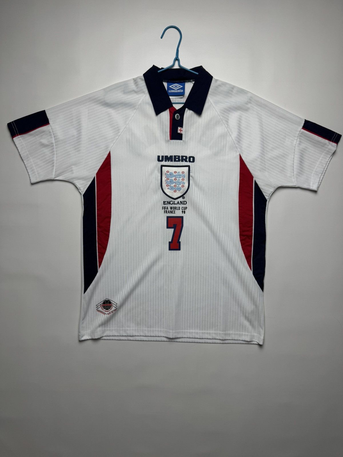 Umbro Vintage 1998 England World Cup Home Jersey - #7 BECKHAM Size US L / EU 52-54 / 3 - 1 Thumbnail