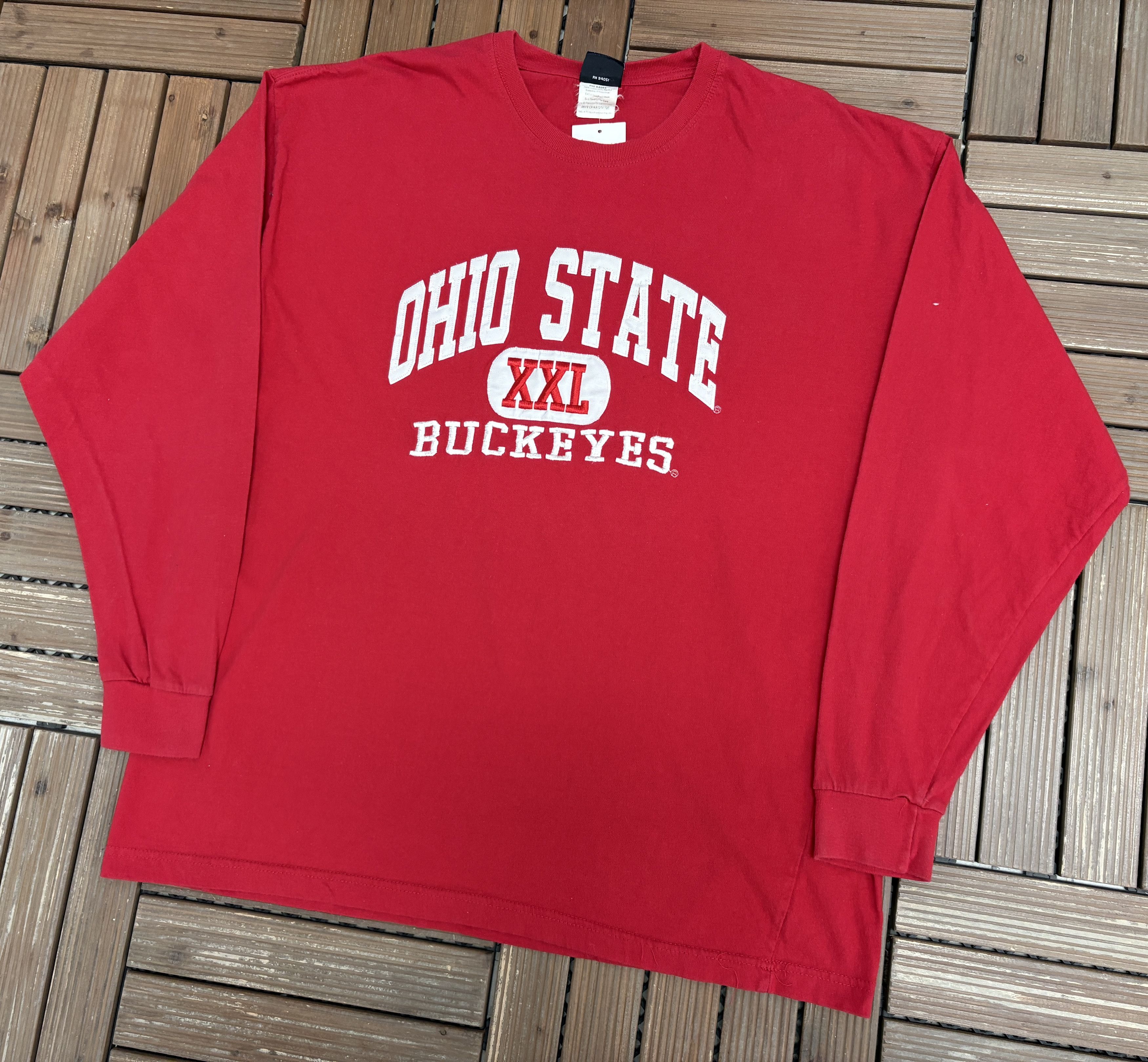 Vintage Ohio State Buckeyes Stitched Vintage Long Sleeve Tee Size US XXL / EU 58 / 5 - 3 Thumbnail