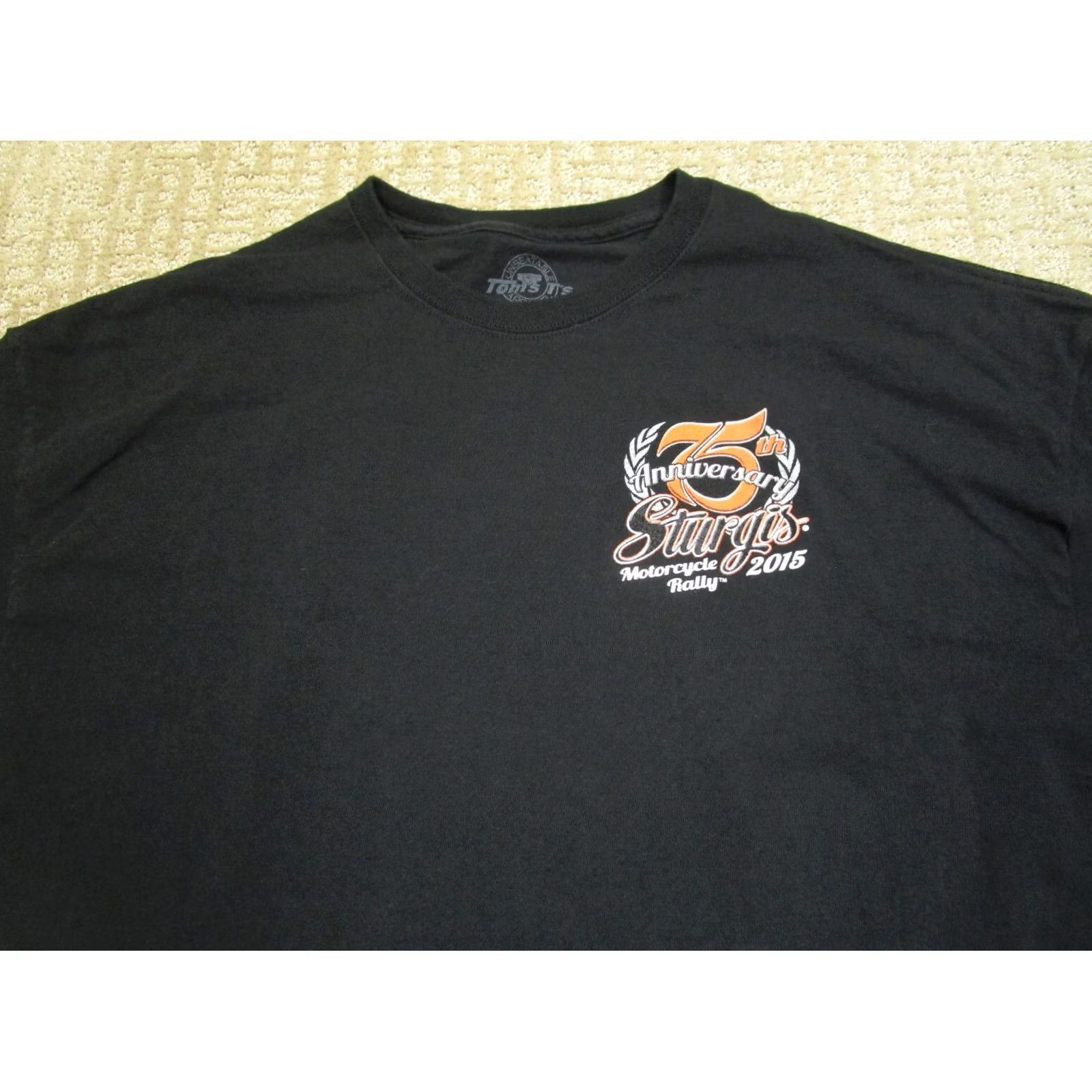 Vintage Sturgis Shirt Men XXL Black Short Sleeve Motorcycle Anniversary Rally Black Hill Shirt Mens 2XL Black Graphic Print Size US XXL / EU 58 / 5 - 2 Thumbnail