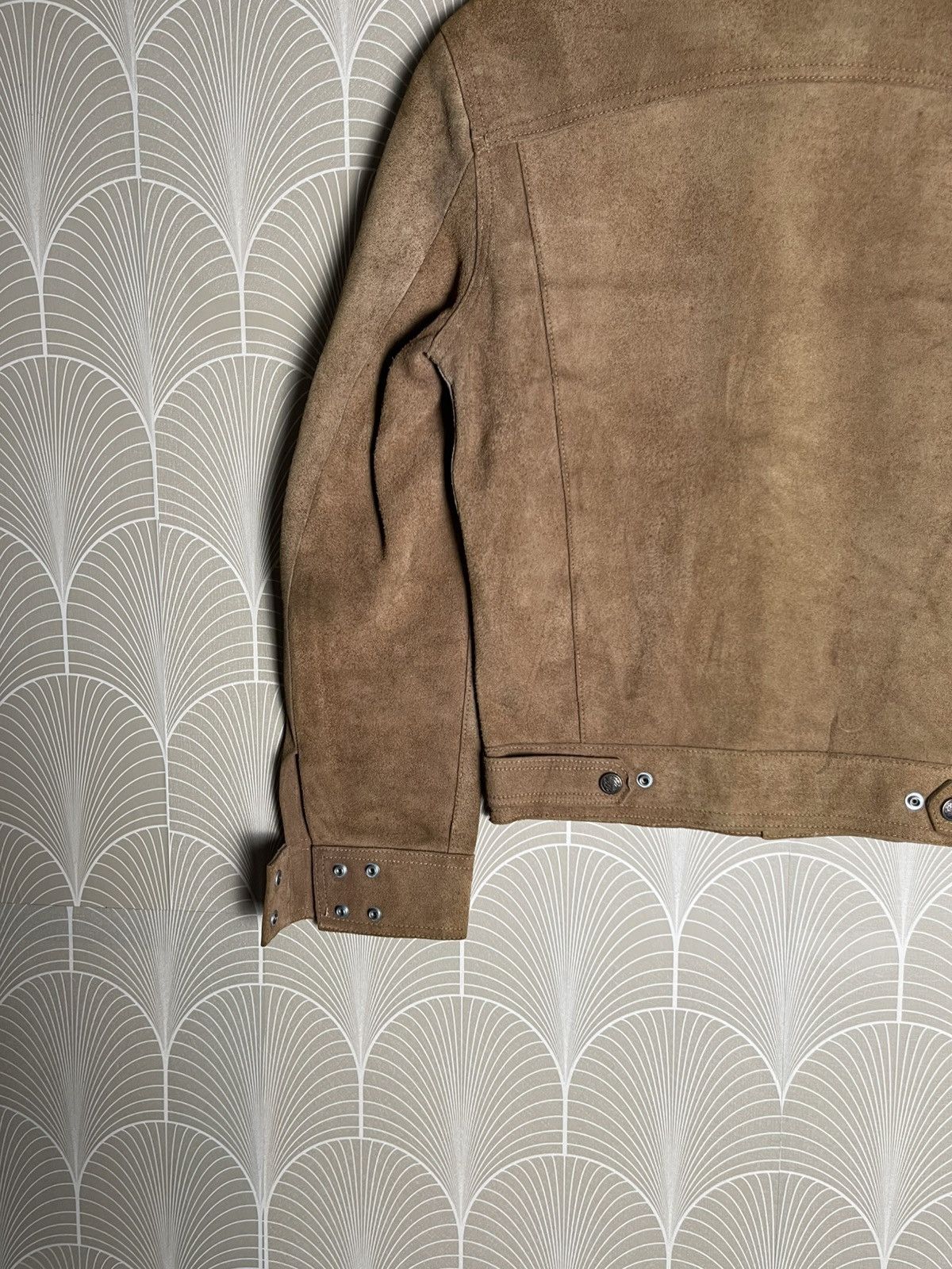 Genuine Leather × Homemade × Vintage 70s SUEDE RAWHIDE LEATHER BIKER JACKET Size US S / EU 44-46 / 1 - 13 Thumbnail