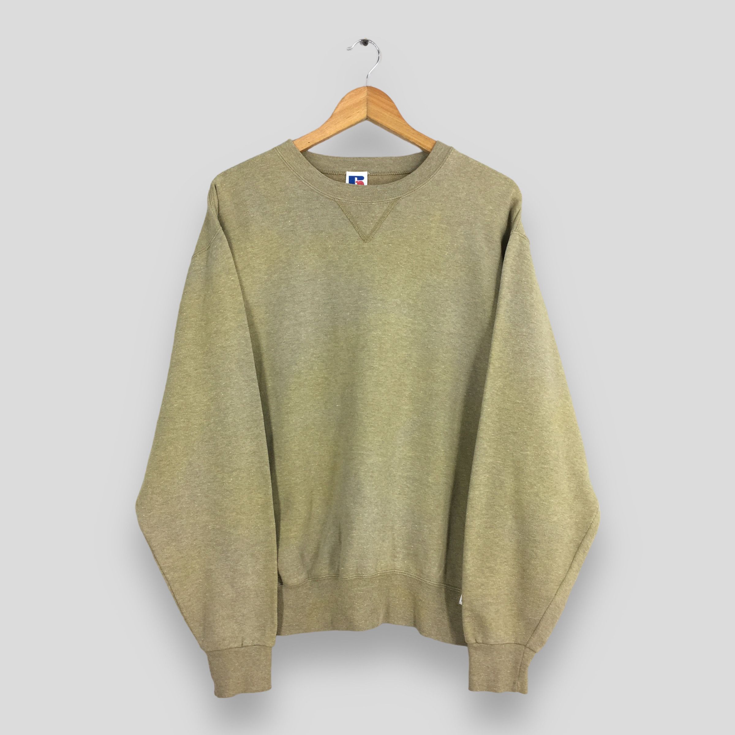 Russell Athletic × Vintage Vintage 90s Russell Athletic Beige Faded Sweatshirt Large Size US L / EU 52-54 / 3 - 1 Thumbnail