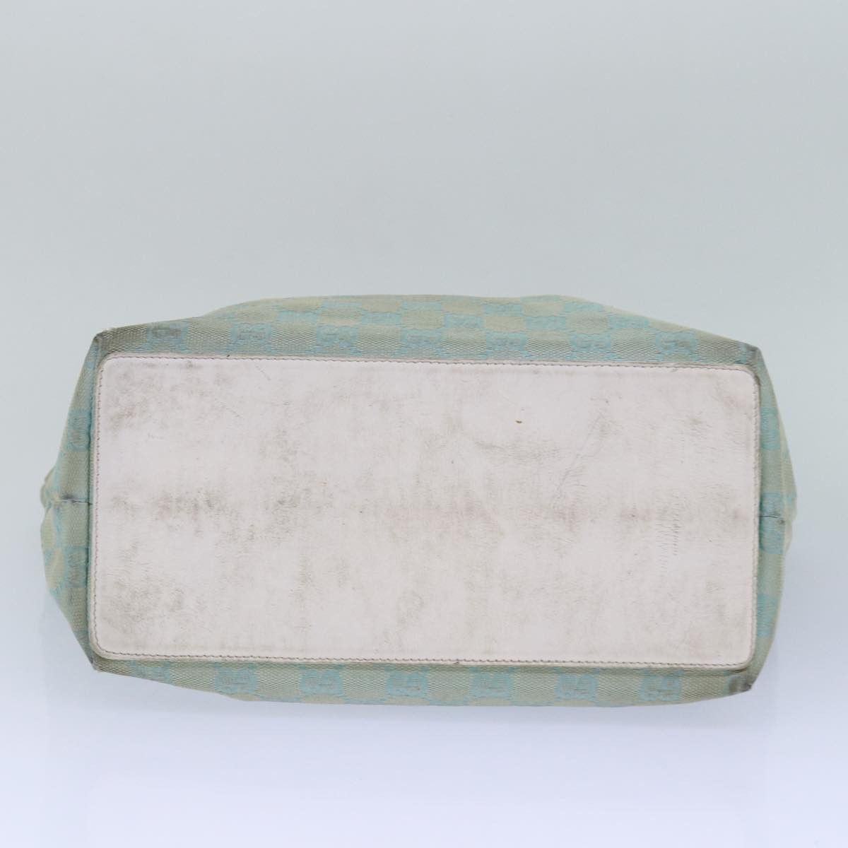 Gucci GUCCI GG Canvas Tote Bag Light Blue White Gold 002 002 Size ONE SIZE - 9 Thumbnail
